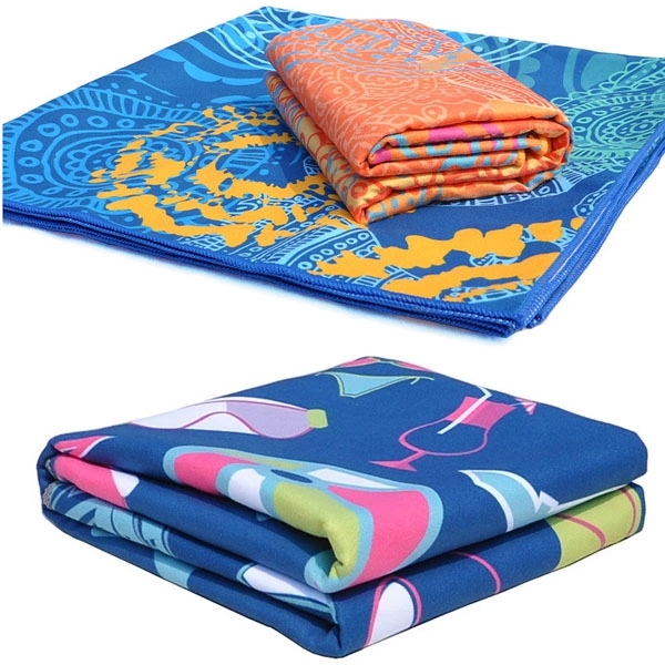 30" x 60" Full Color Sublimation Microfiber Beach Towel 6