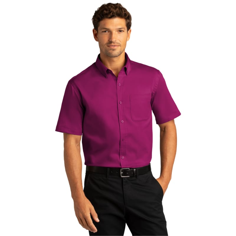Port Authority Short Sleeve SuperPro React Twill Shirt. 86