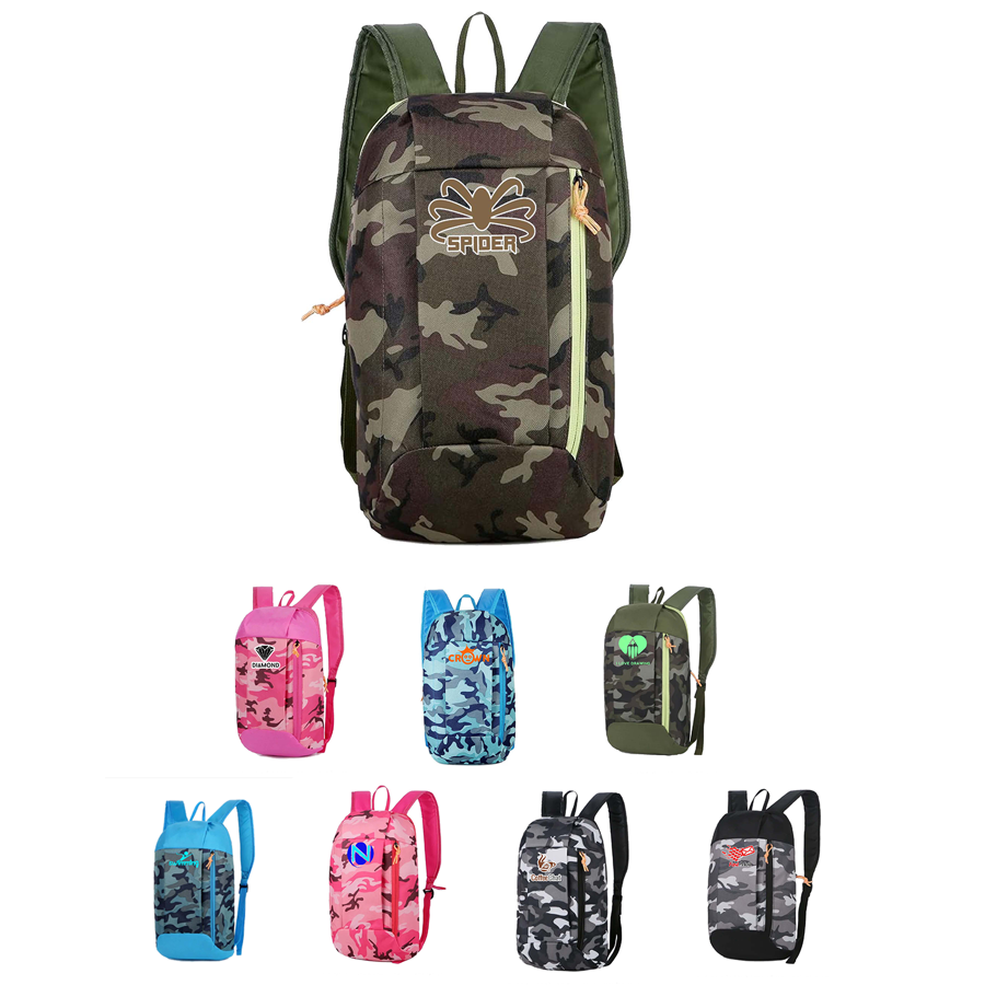 Stock Camo Waterproof Nylon Backpack - 15.8x8.7x4 in 10