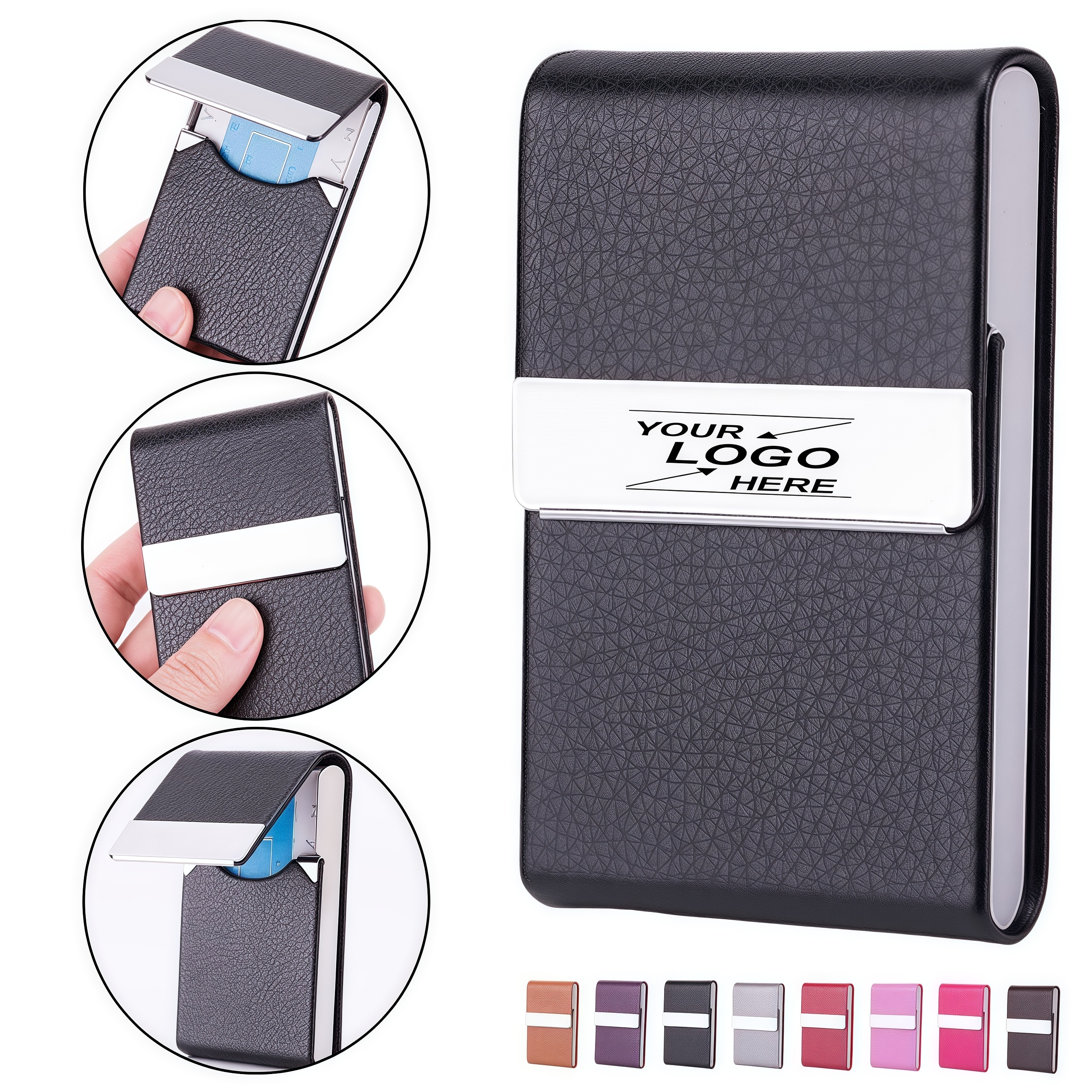 PU Leather Magnetic Cigarette Case for Men 6