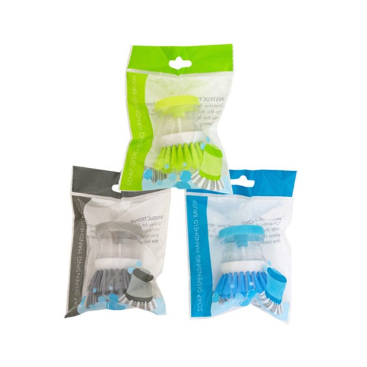 Soap Dispensing Brushes - Handheld Assorted Colors 2