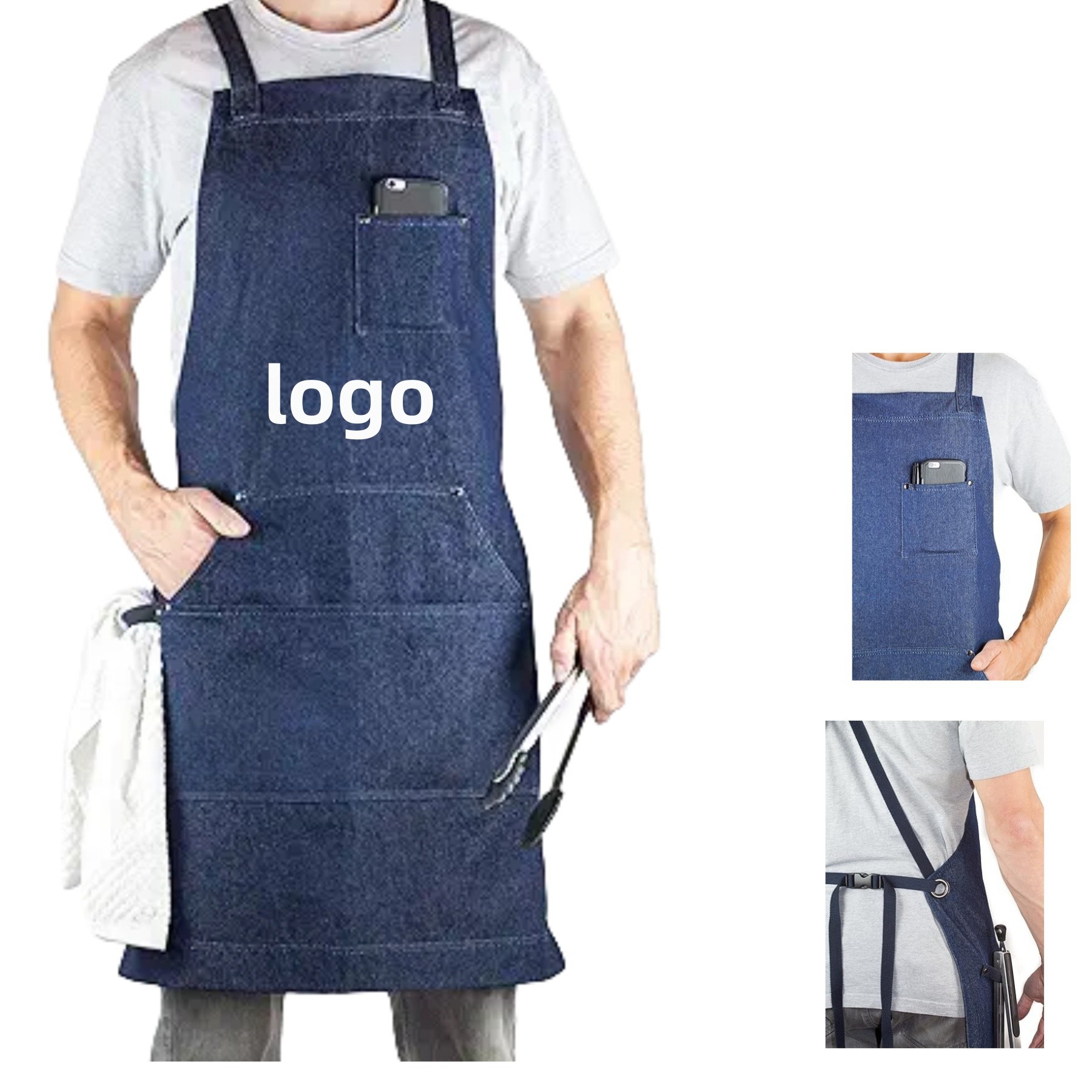 Professional Grade Chef Apron for Kitchen, BBQ & Grill