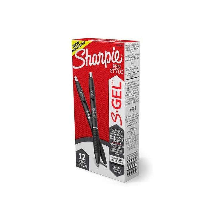 S-Gel Pens - Black 0.7 mm 12 Pack 2