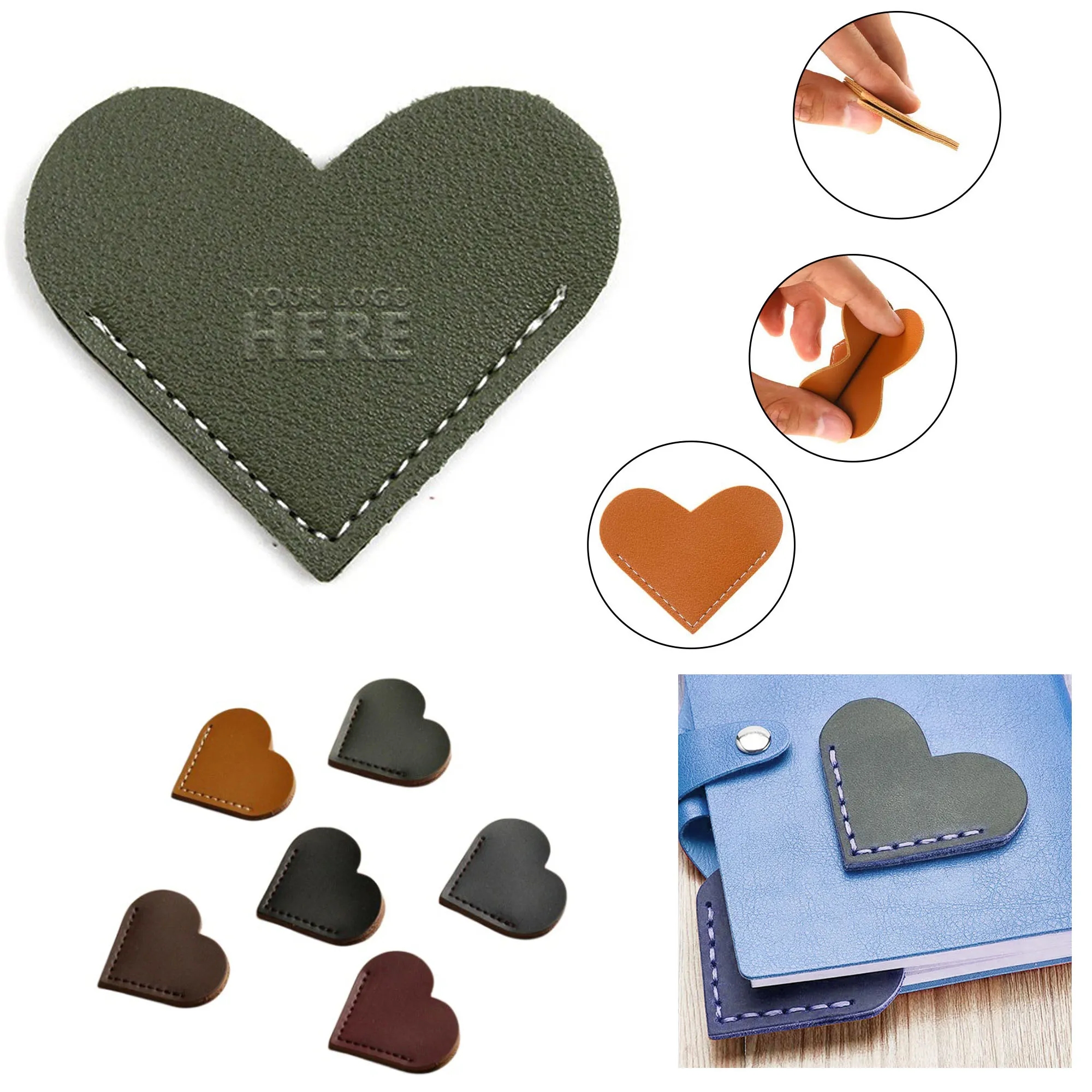 Heart Corner Cute Leather Bookmark 9