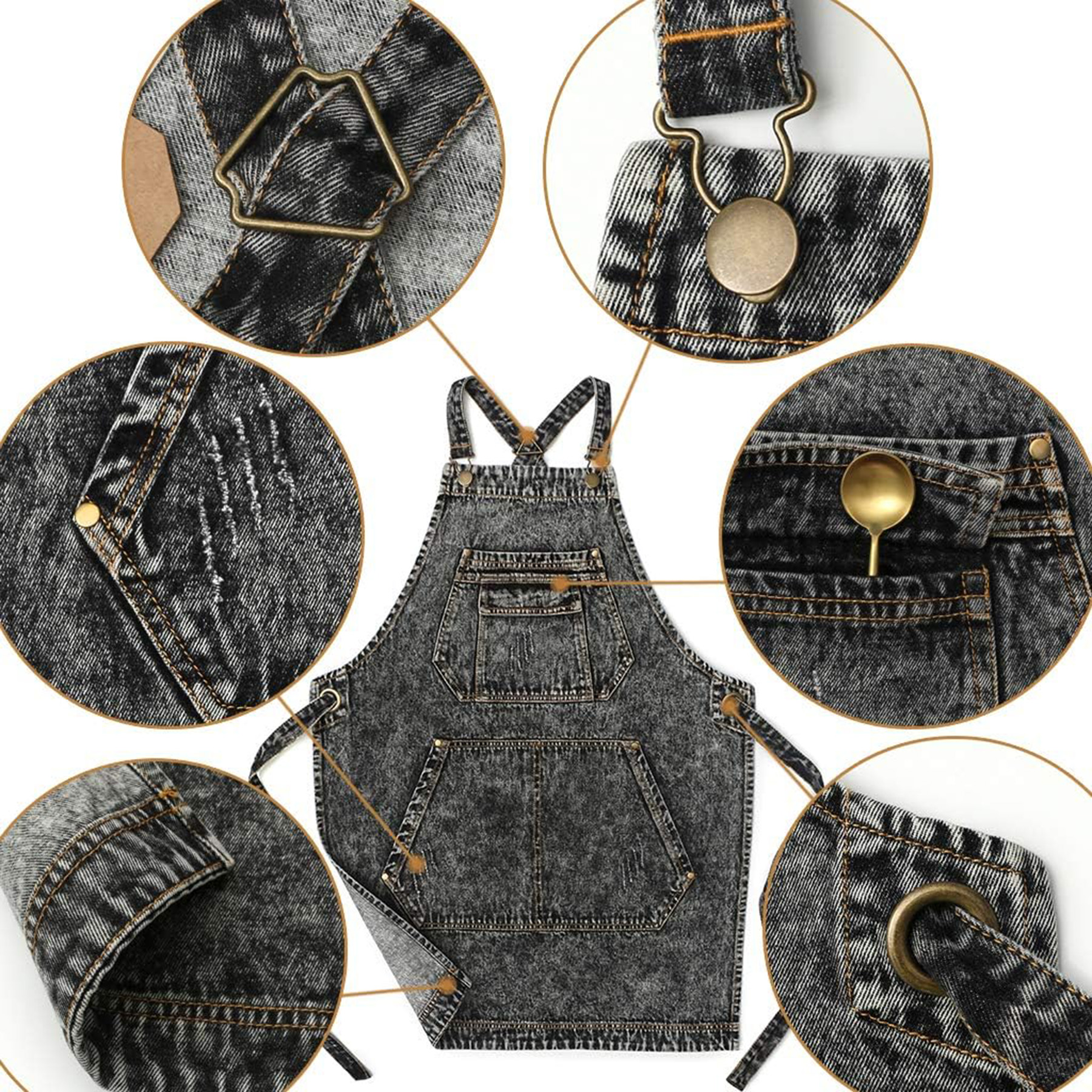 Cotton Denim Artist Working Apron 6