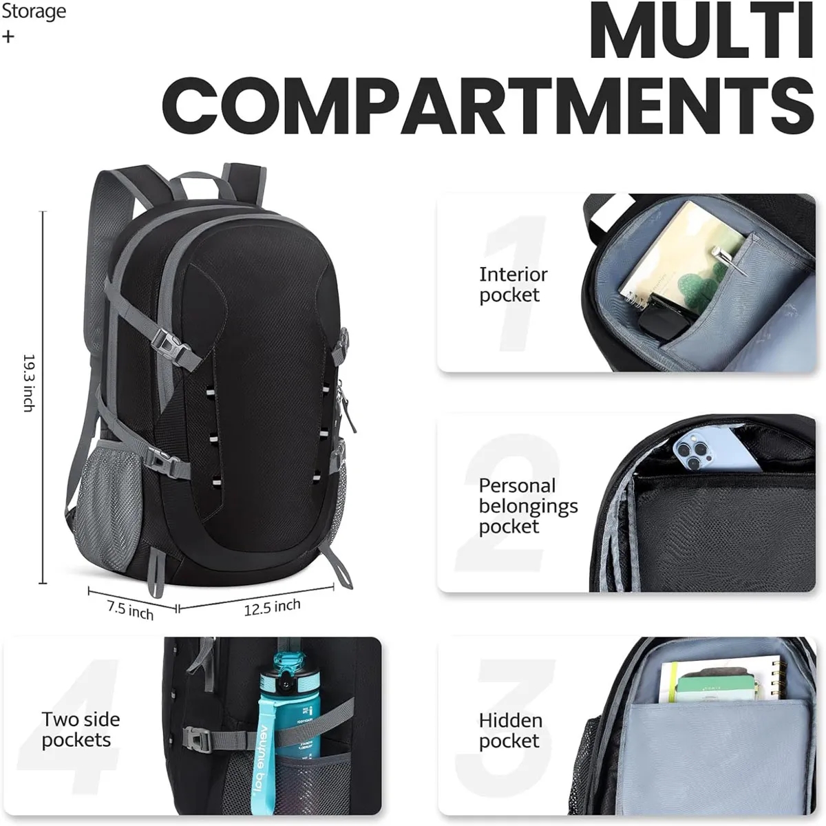 40L Lightweight Foldable Travel Hiking Backpack 3