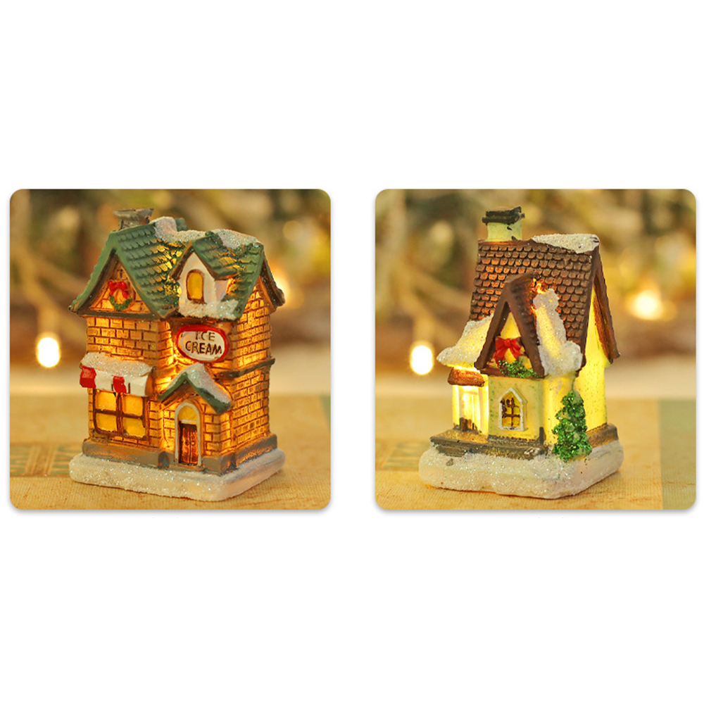 Christmas Resin LED Snowhouse 9