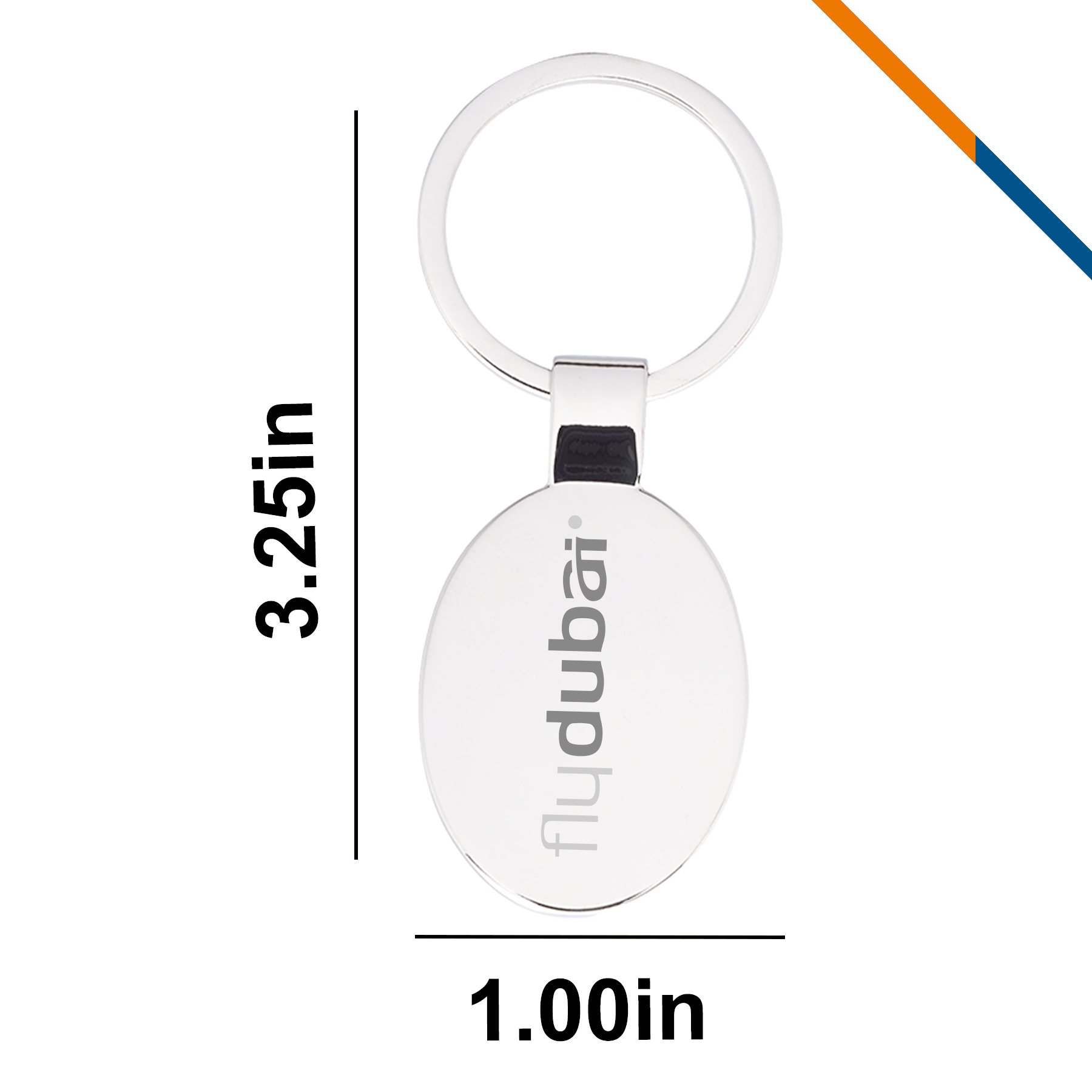 Oval Metal Keychain 5