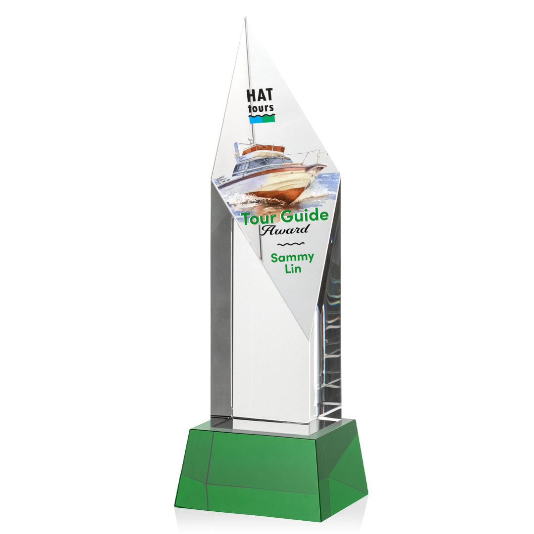 Vertex VividPrint™ Award on Base - Green 22