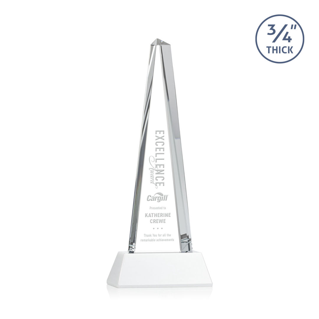 Majestic Tower Award on Newhaven Base - White 3
