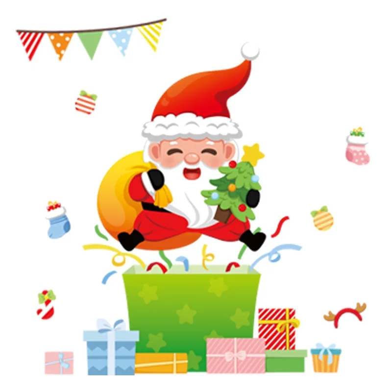 Custom Christmas Window Static Sticker Decals 4