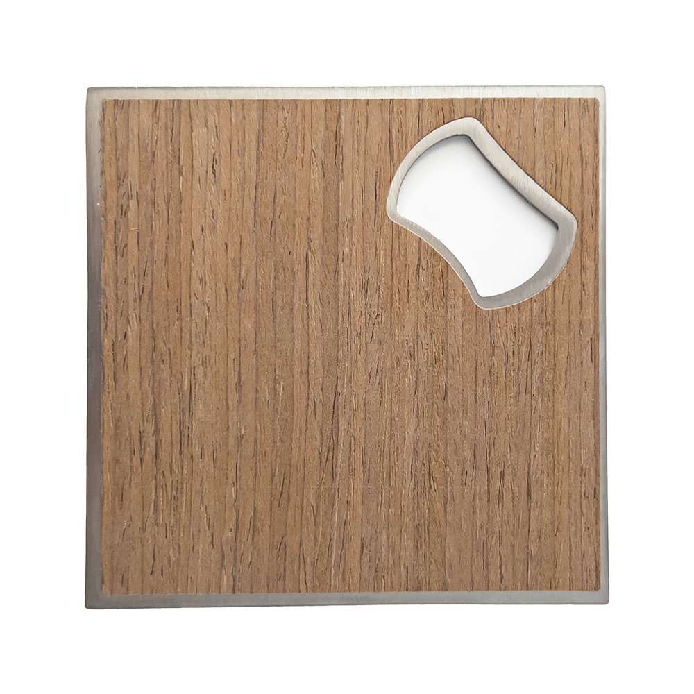 Wooden Coaster with Bottle Opener 2