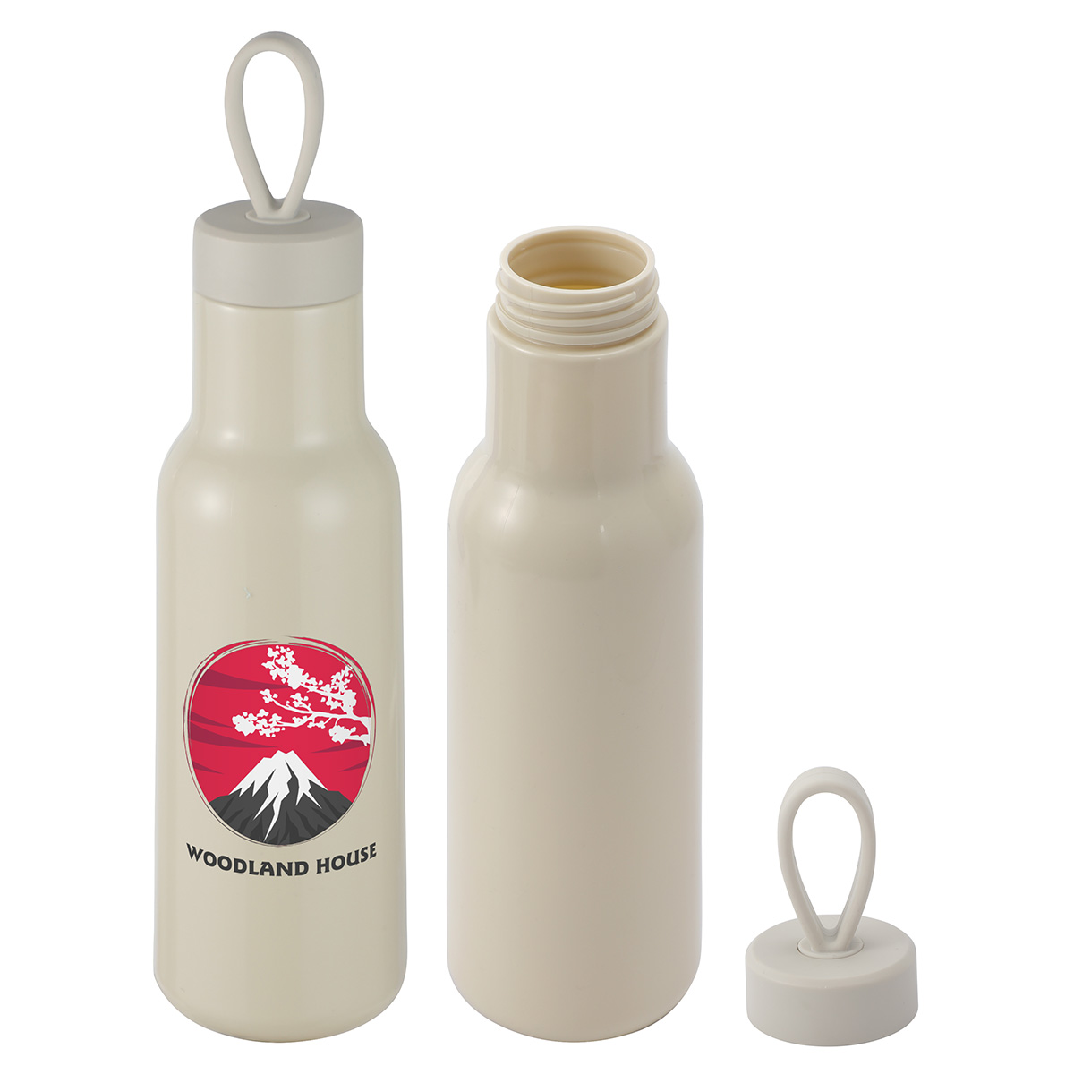 Cameo 23 oz PLA Sports Bottle with Silicone Loop Handle, custom plastic water bottle with logo imprint 24