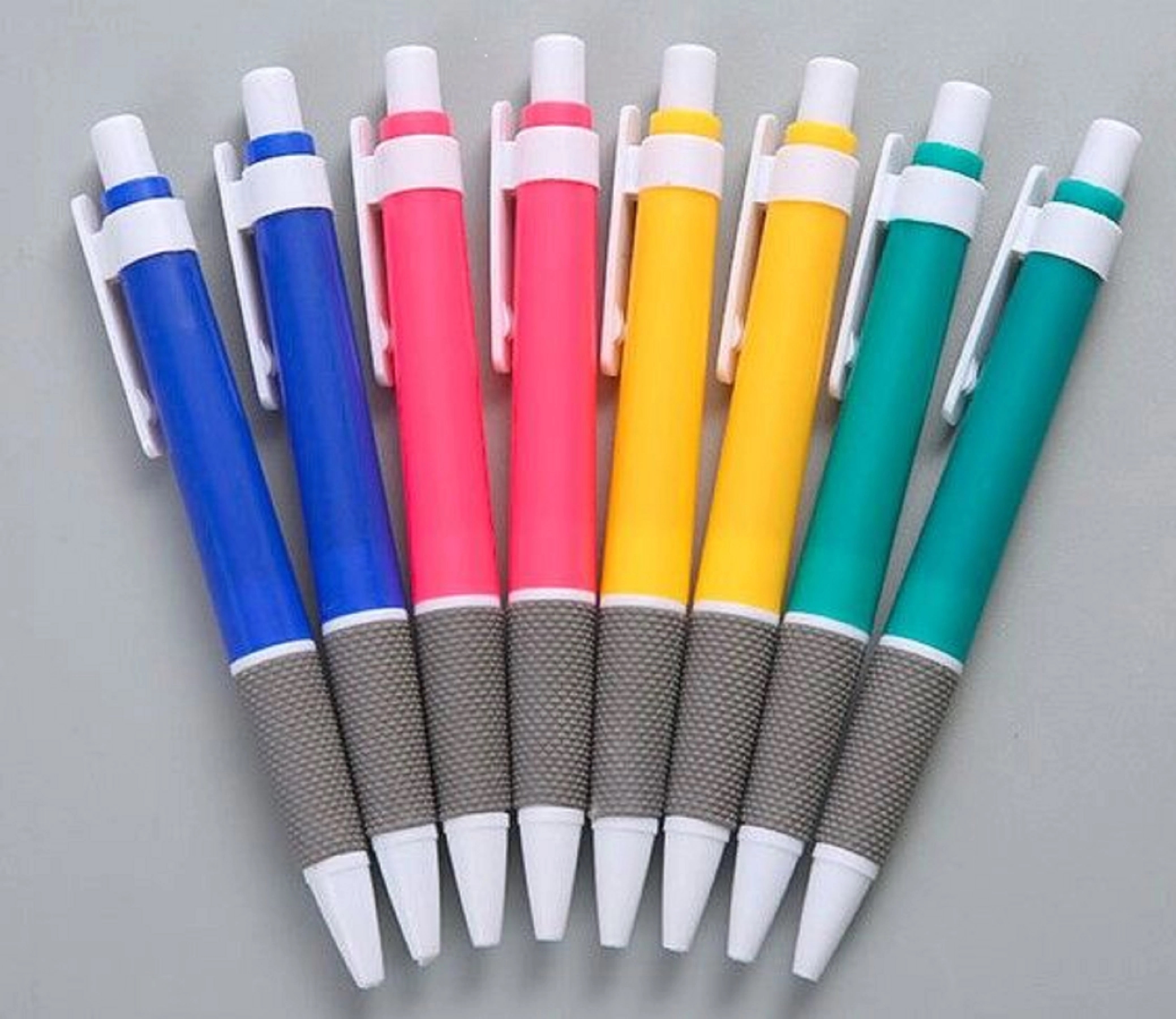 Classic plastic ballpoint pen with silicone grip 4