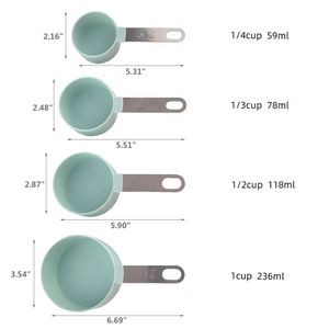 4 In 1 Measuring Cup With Steel Handle And Engraved Measurement Marks 12