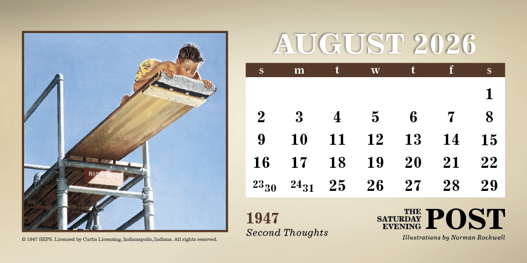 Triumph® Calendars The Saturday Evening Post Illustrations by Norman Rockwell Desk Calendar 25