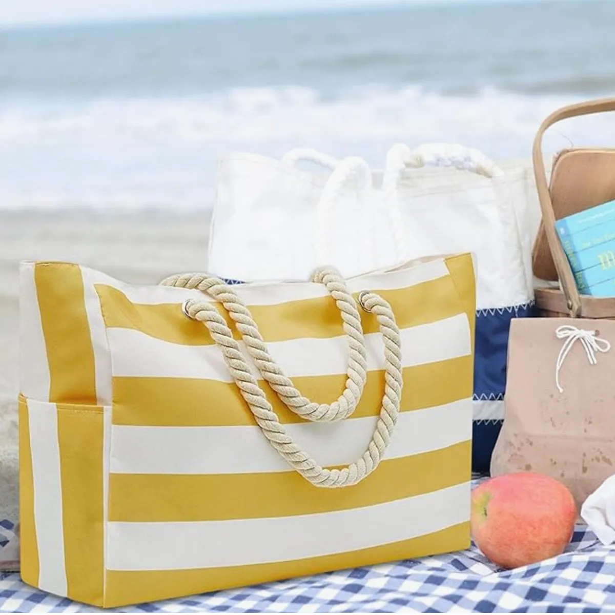 Waterproof Large Beach Tote Bag Summer Sand Proof Picnic 1