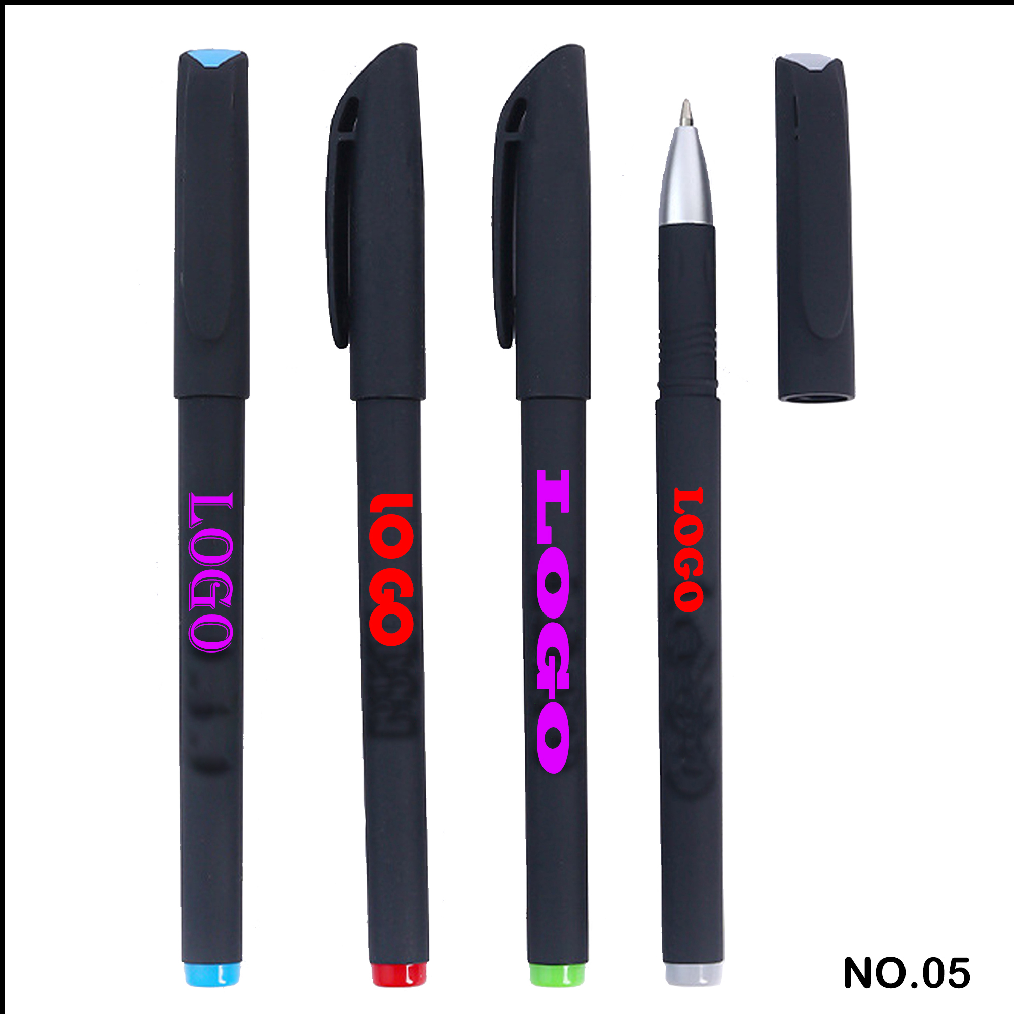 Skin-friendly Black Business Gel Pens 2