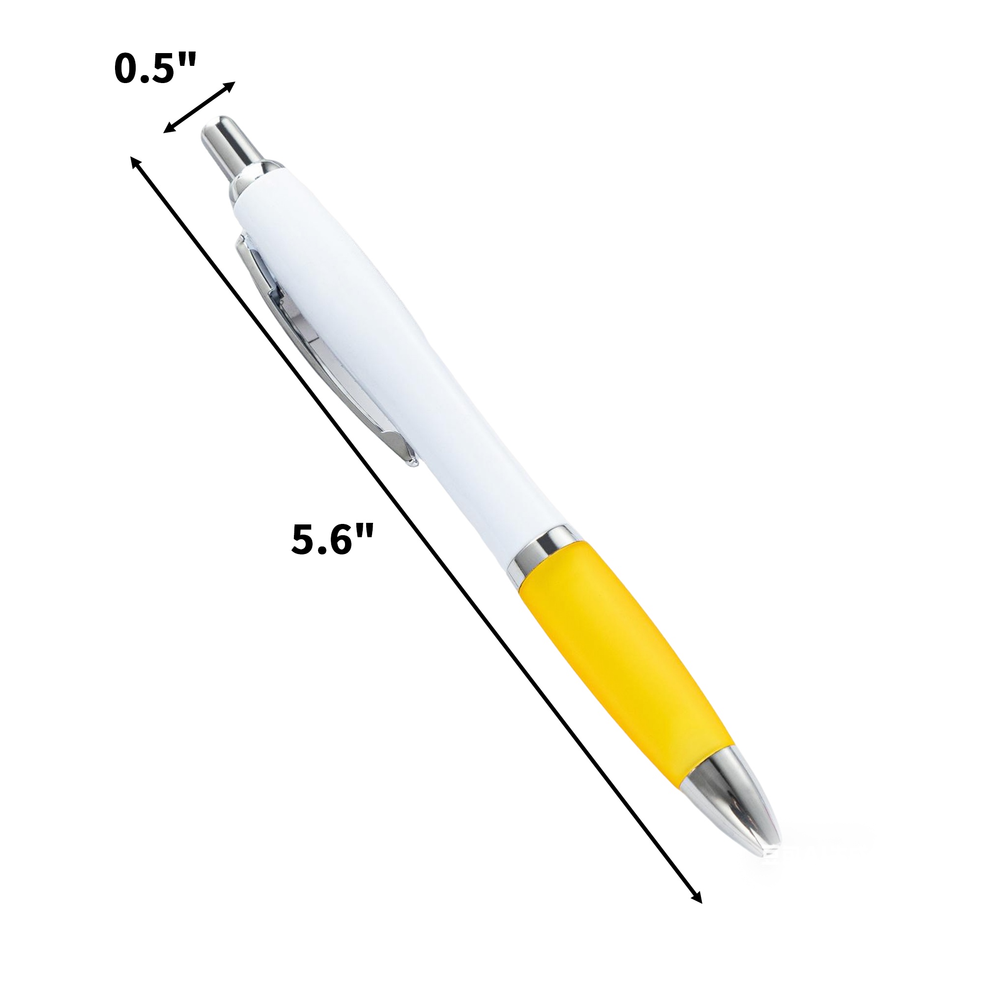 Retractable Ballpoint Pen Translucent Barrel Design 2