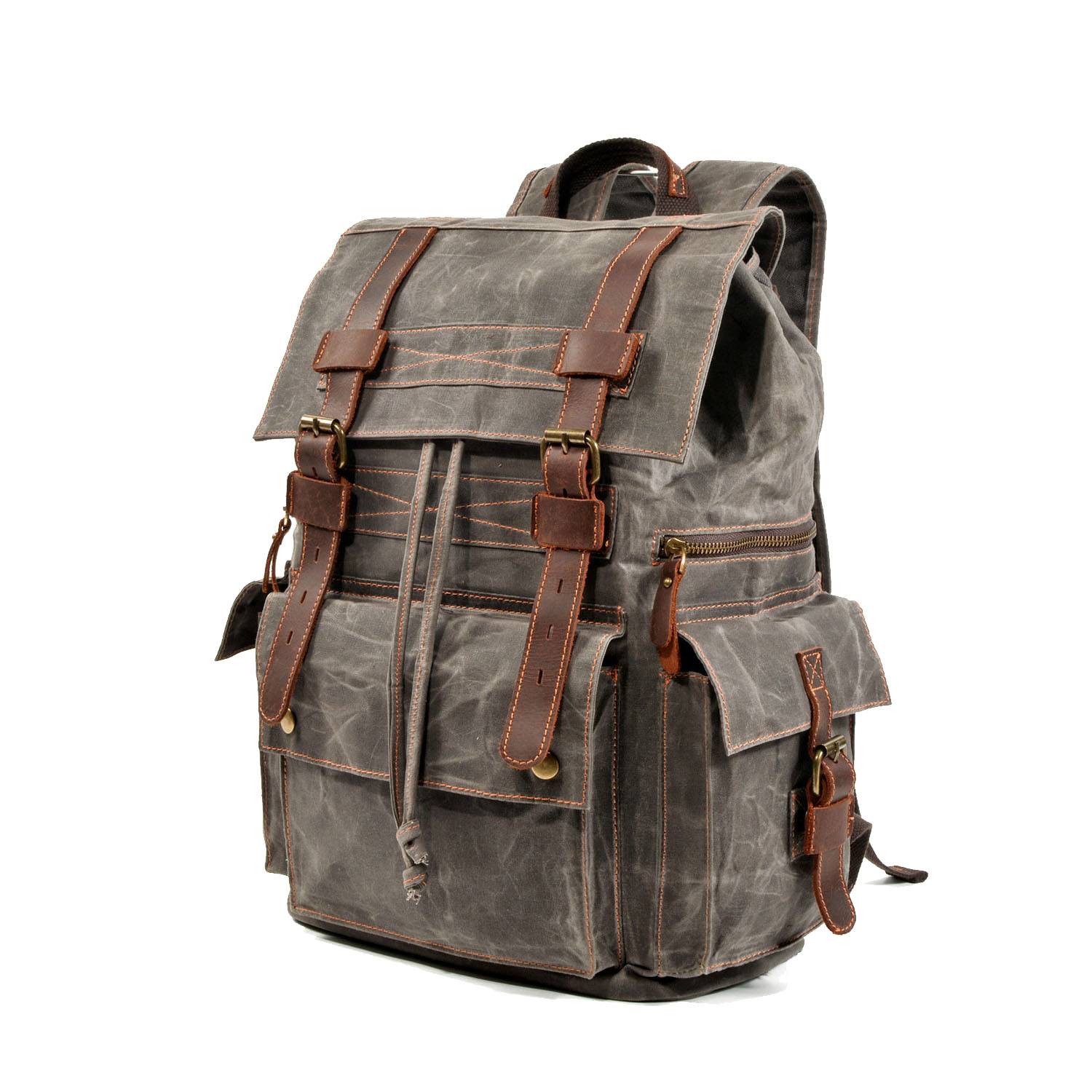 Water-repellent Oil Wax Canvas Packback 5