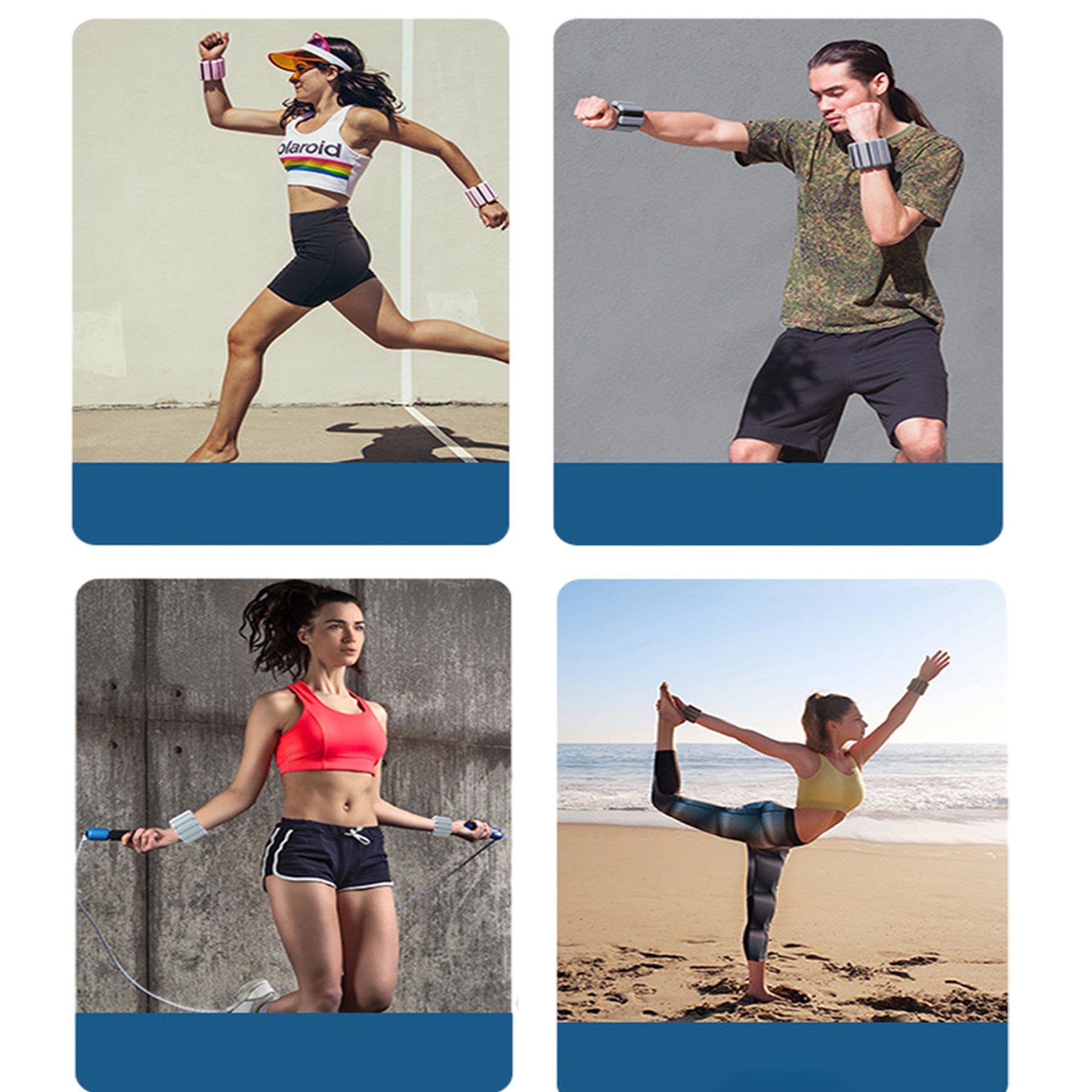 Adjustable Wearable Wrist And Ankle 2Lb Weights 1