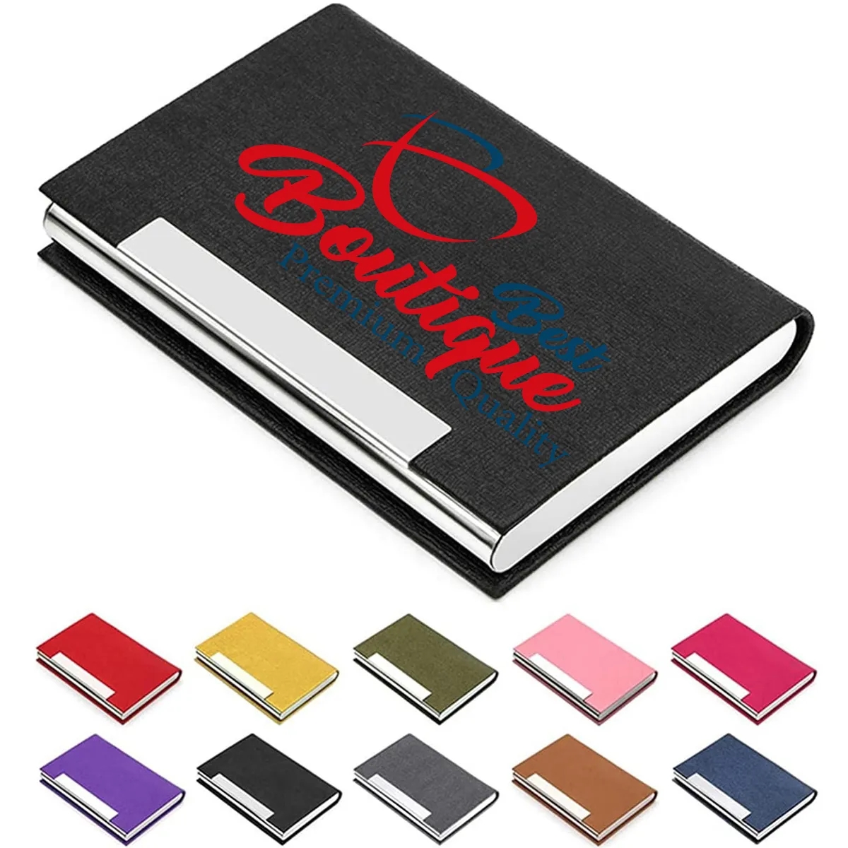 Professional PU Leather Multi Case Business Card Holder 5