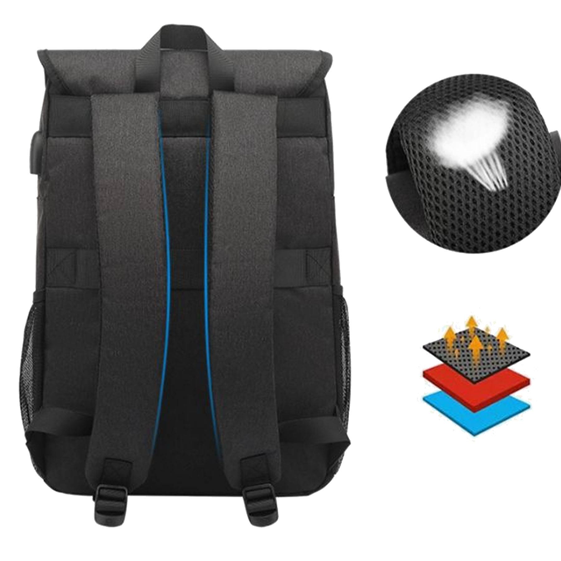 Polyester backpack waterproof with USB charging port 8