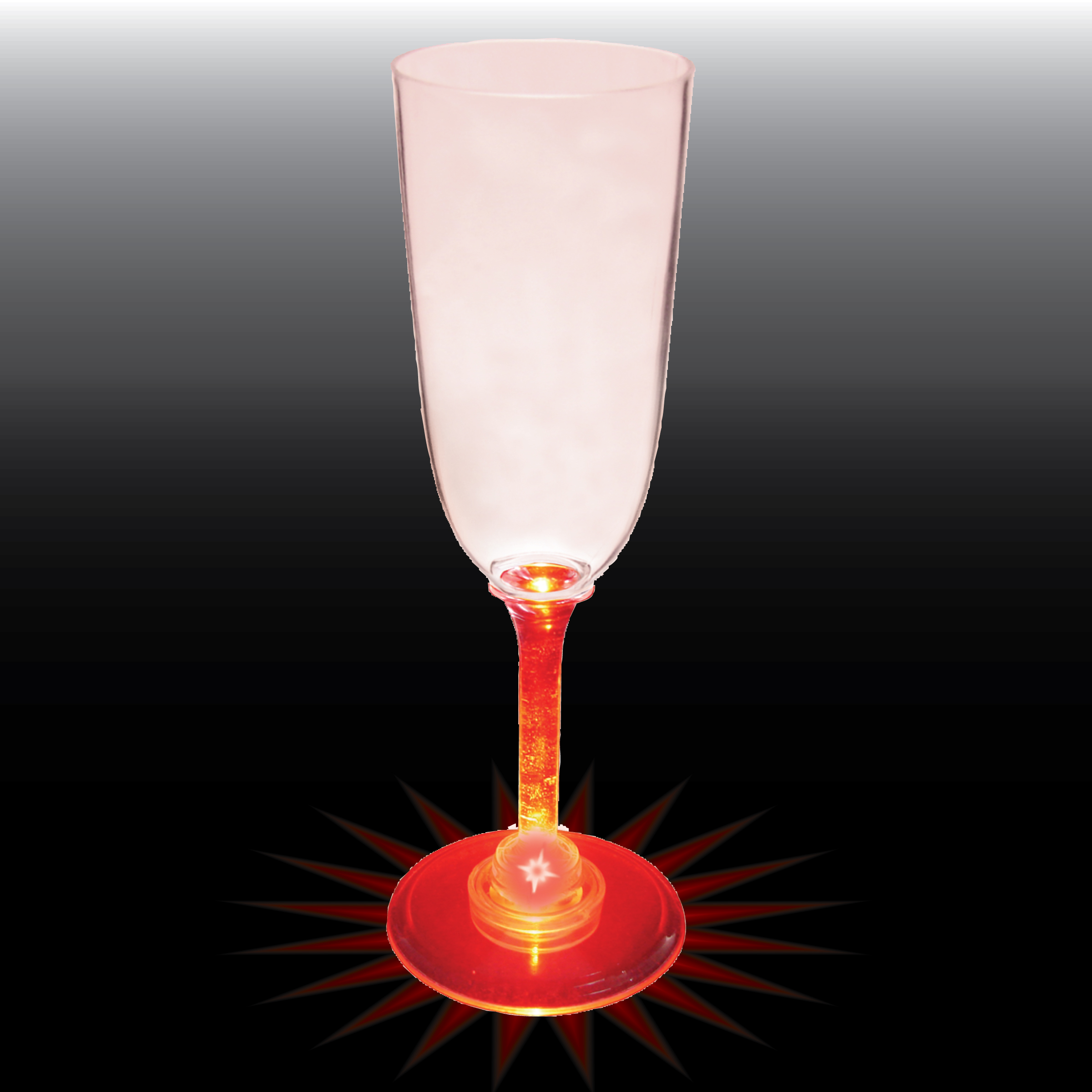 7oz Light Up Standard Stem Plastic Champagne Flute 4