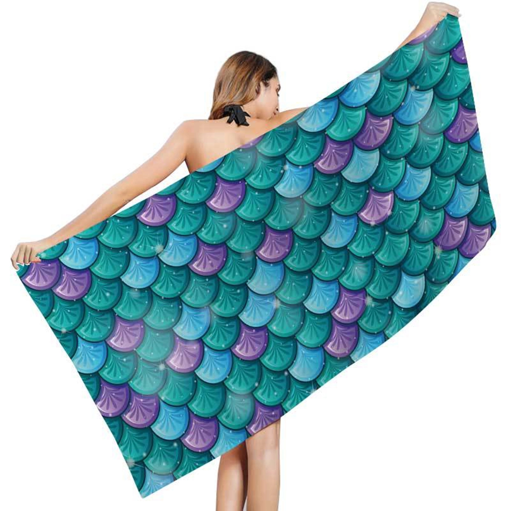 30" x 59" Full Color Microfiber Terry Beach Towel 12