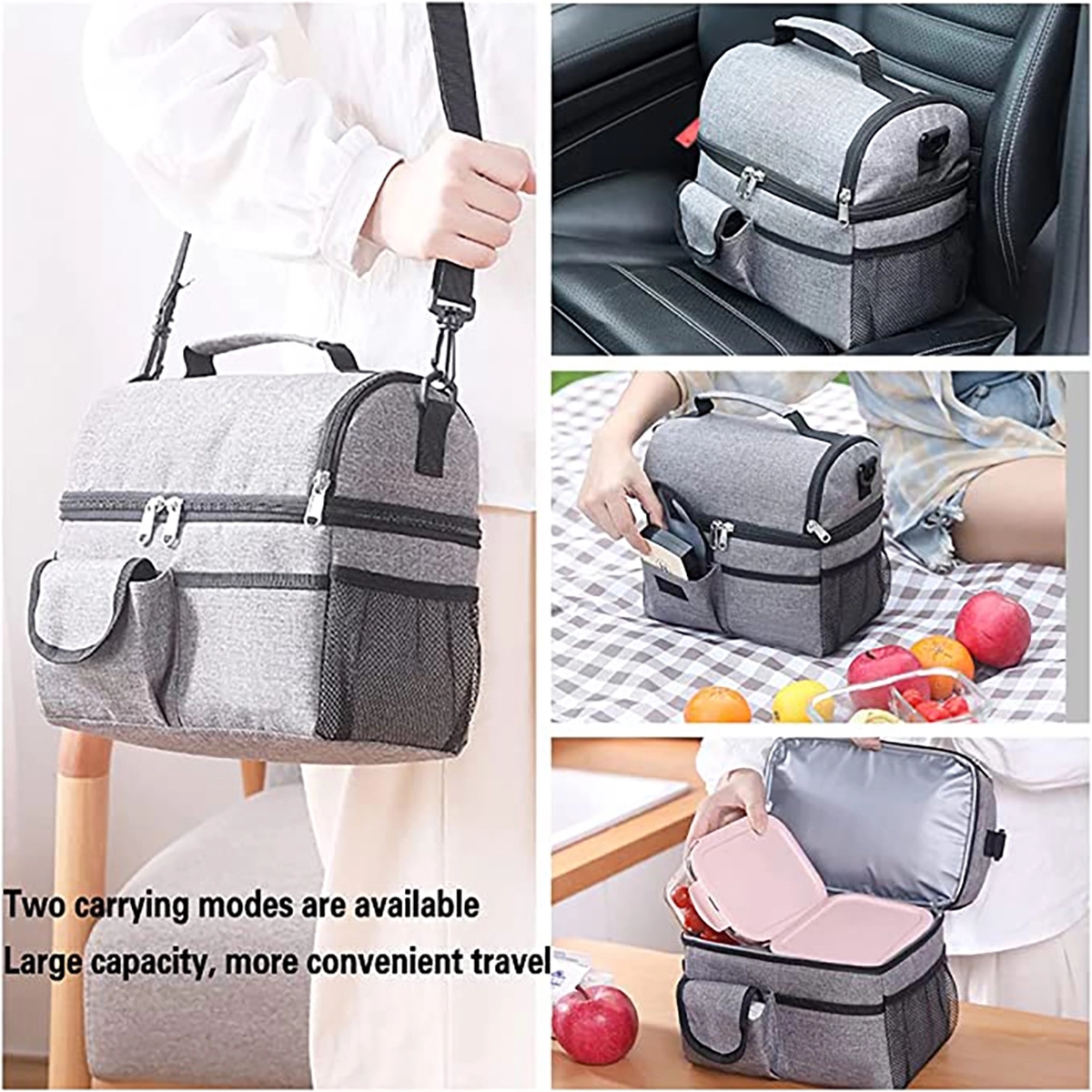 Double-Layer Reusable Insulation Handbag 7