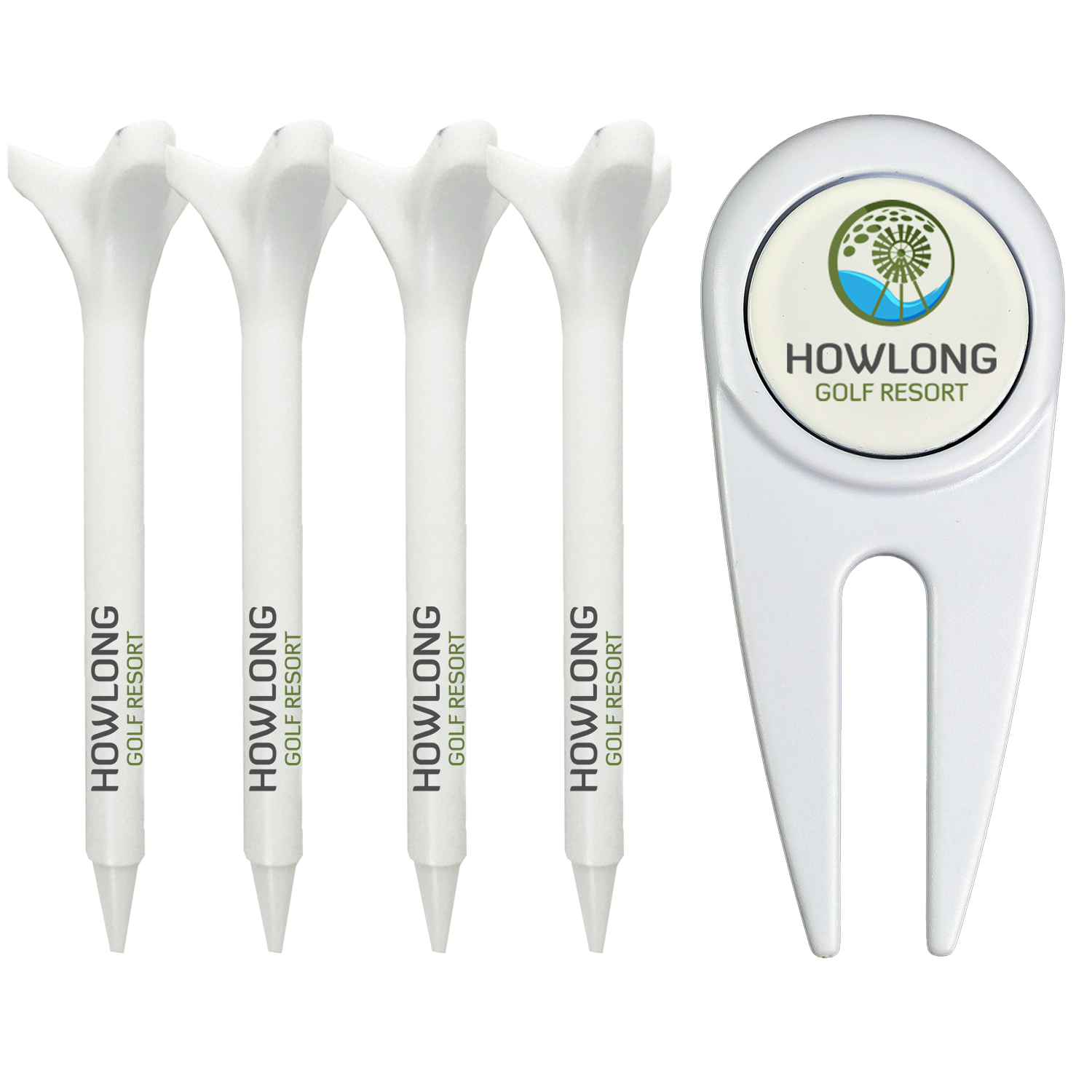 Divot Tool  with (4) 2-3/4" Plastic Tees 1