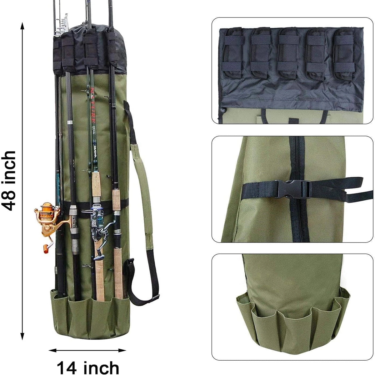Fishing Pole Bag With Rod Holder 3