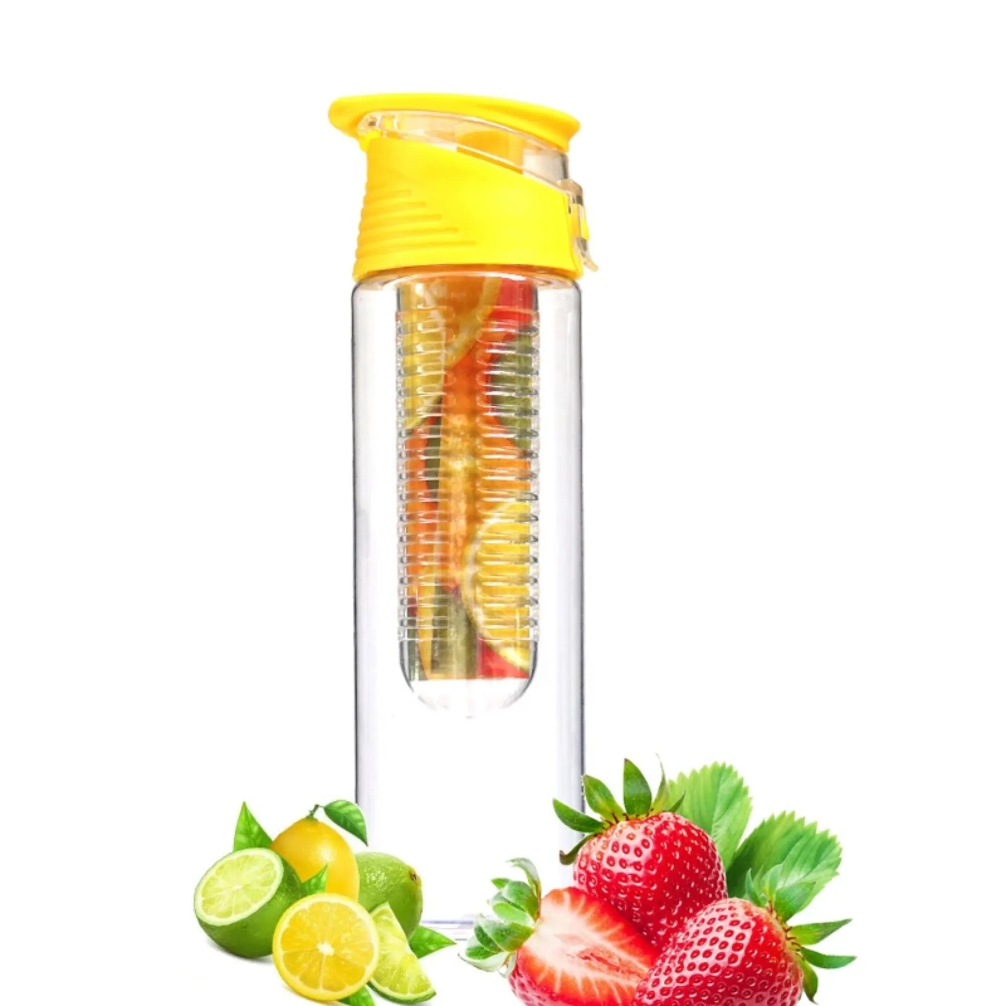 Plastic Fruit Tea Water Bottle with Carrying Handle 4
