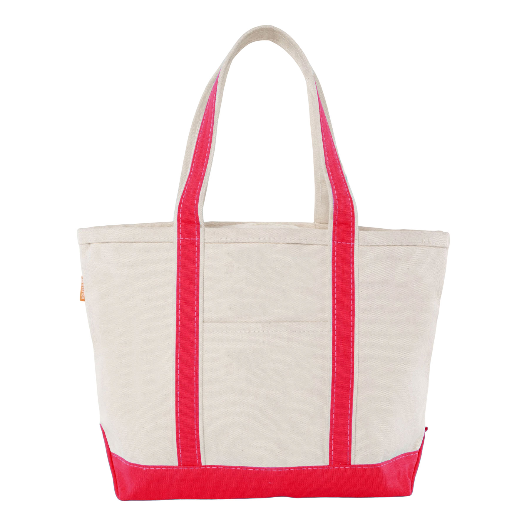 Reusable 120Z Two Tone Canvas Tote Bag With Front Pocket (16.5'' x 13'' x 3.85'') 1