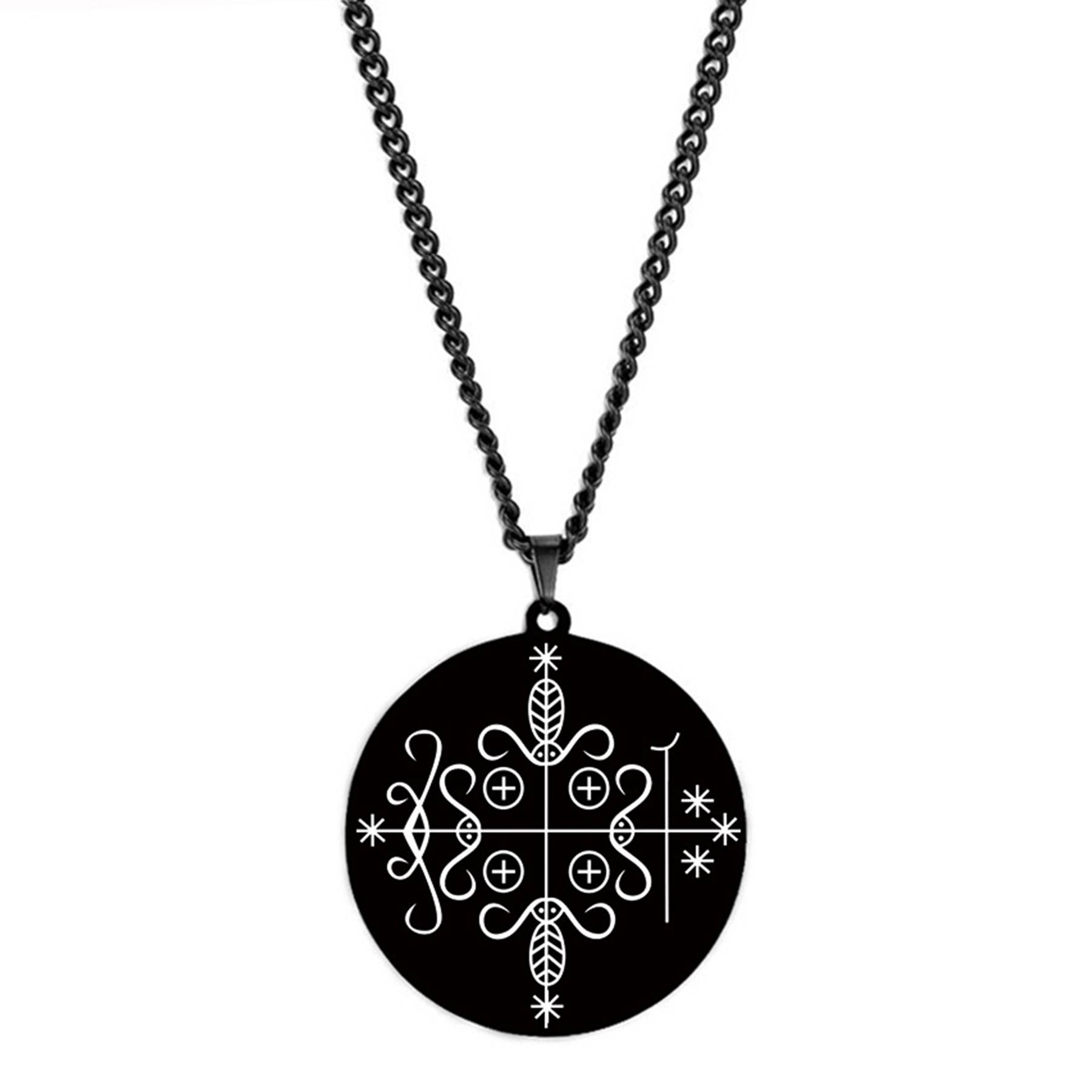 Stainless steel symbol amulet pendant necklace 3