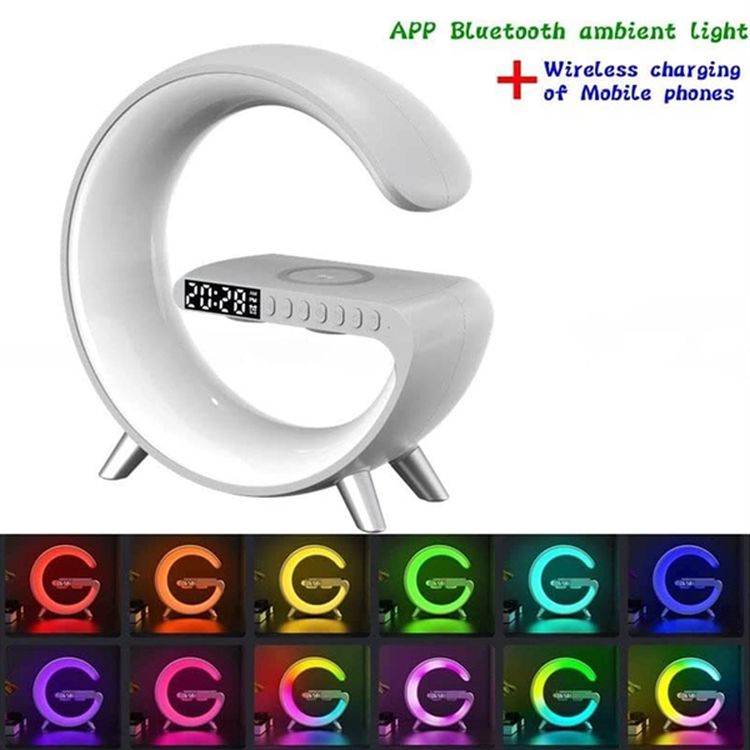 Bluetooth Speaker Wireless Charger LED Lamp 3