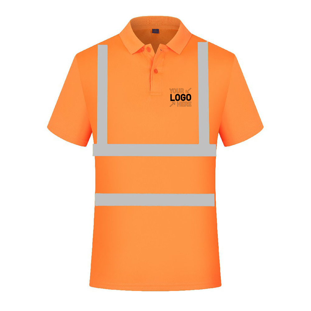 High Visibility Reflective Construction Safety Polo T Shirt 7