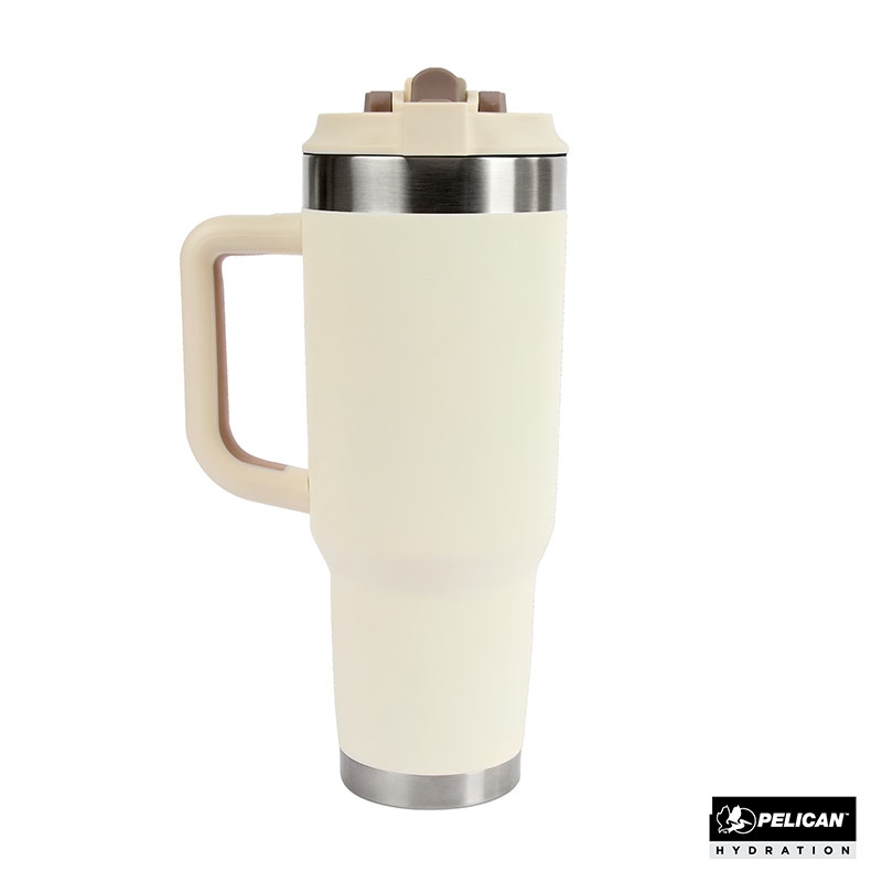 Pelican Porter™ Dual 40 oz. Dual Lid, Recycled Double Wall Stainless Steel Travel Tumbler 46