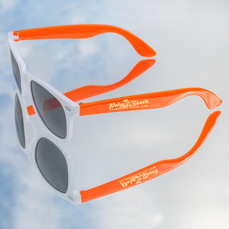 Custom White Frame Plastic Sunglasses 22