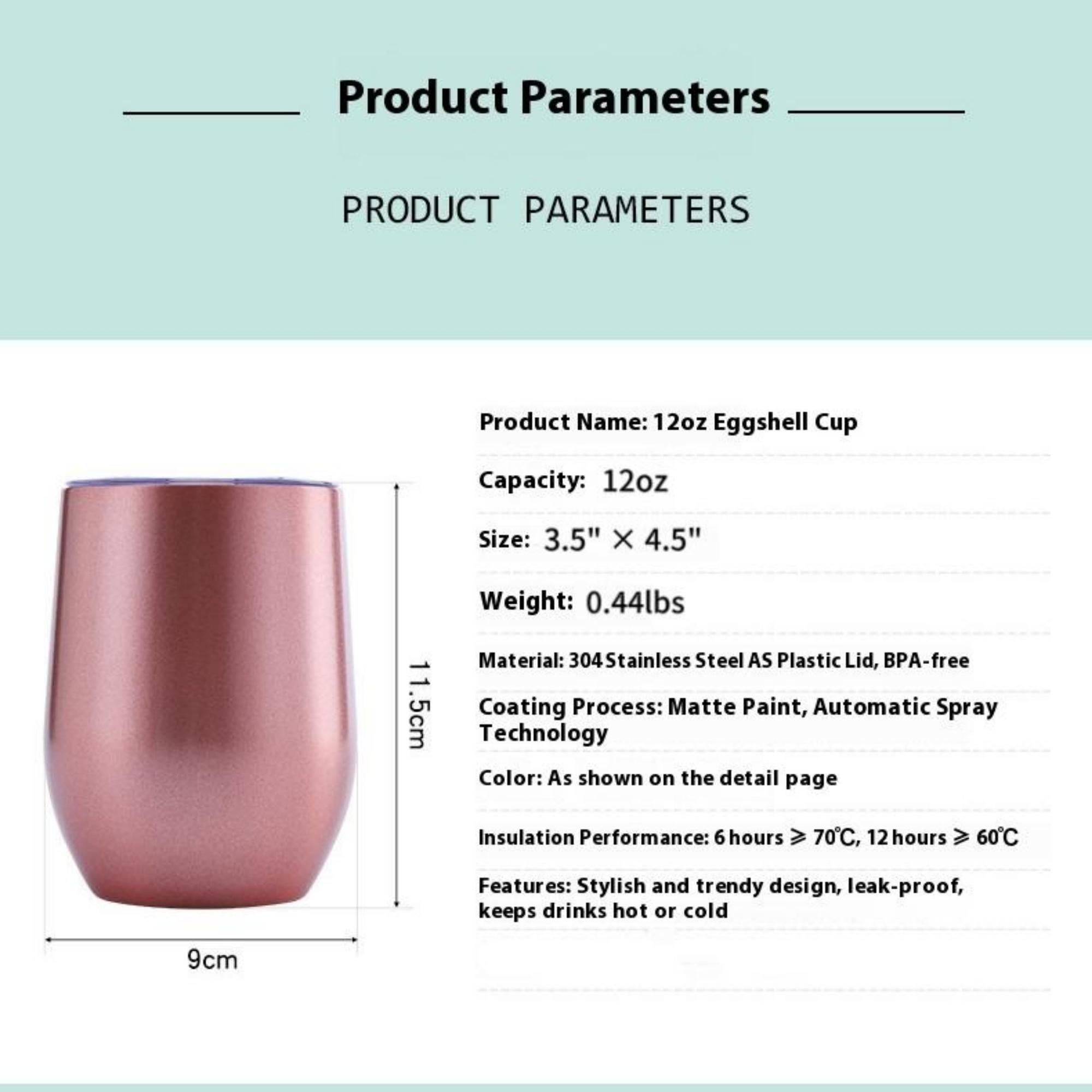 MOQ 10pcs 12oz Eggshell Cup 3
