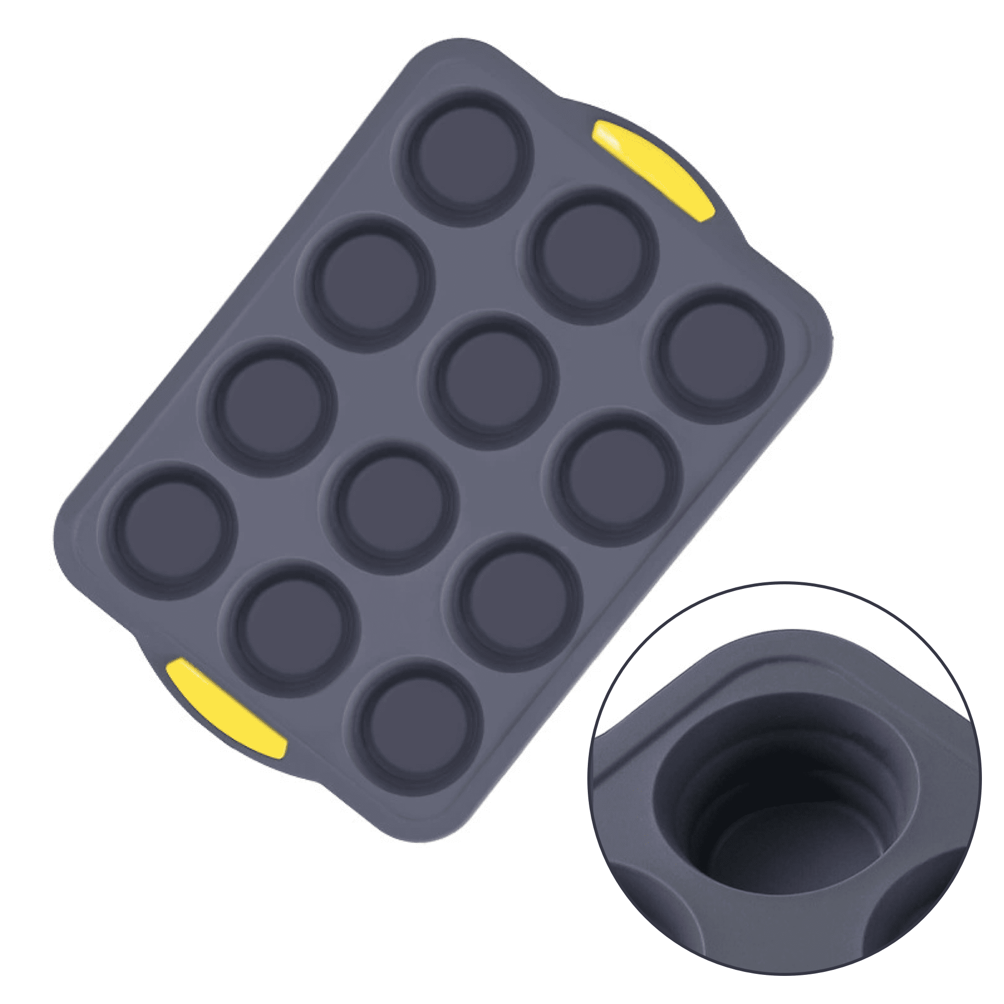 12-Cup Food Grade Silicone Muffin Mold 2
