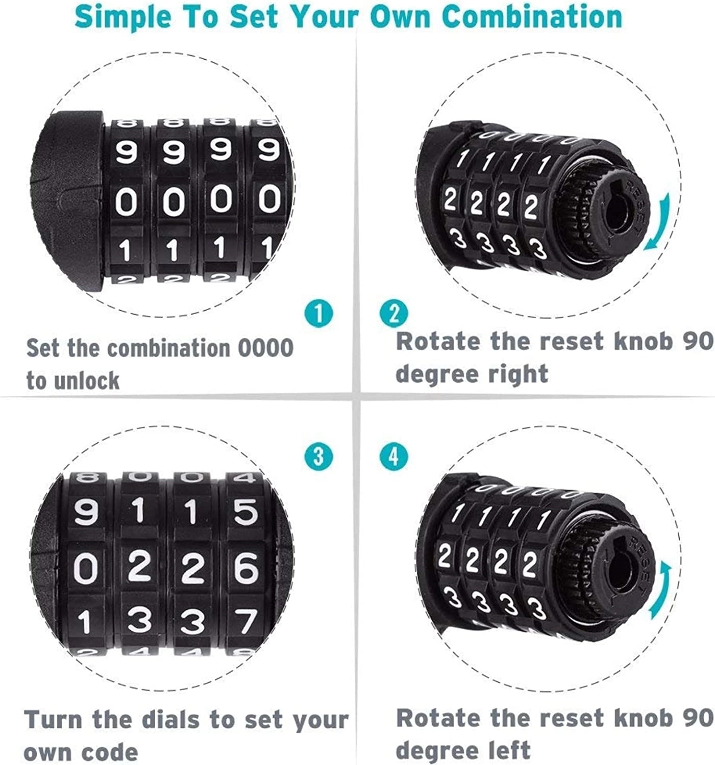 Bicycle 5 Digit Combination Lock 3