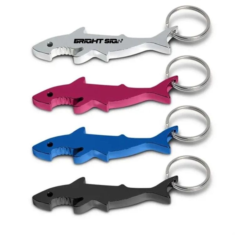 Shark Shaped Bottle Opener Keychain 2