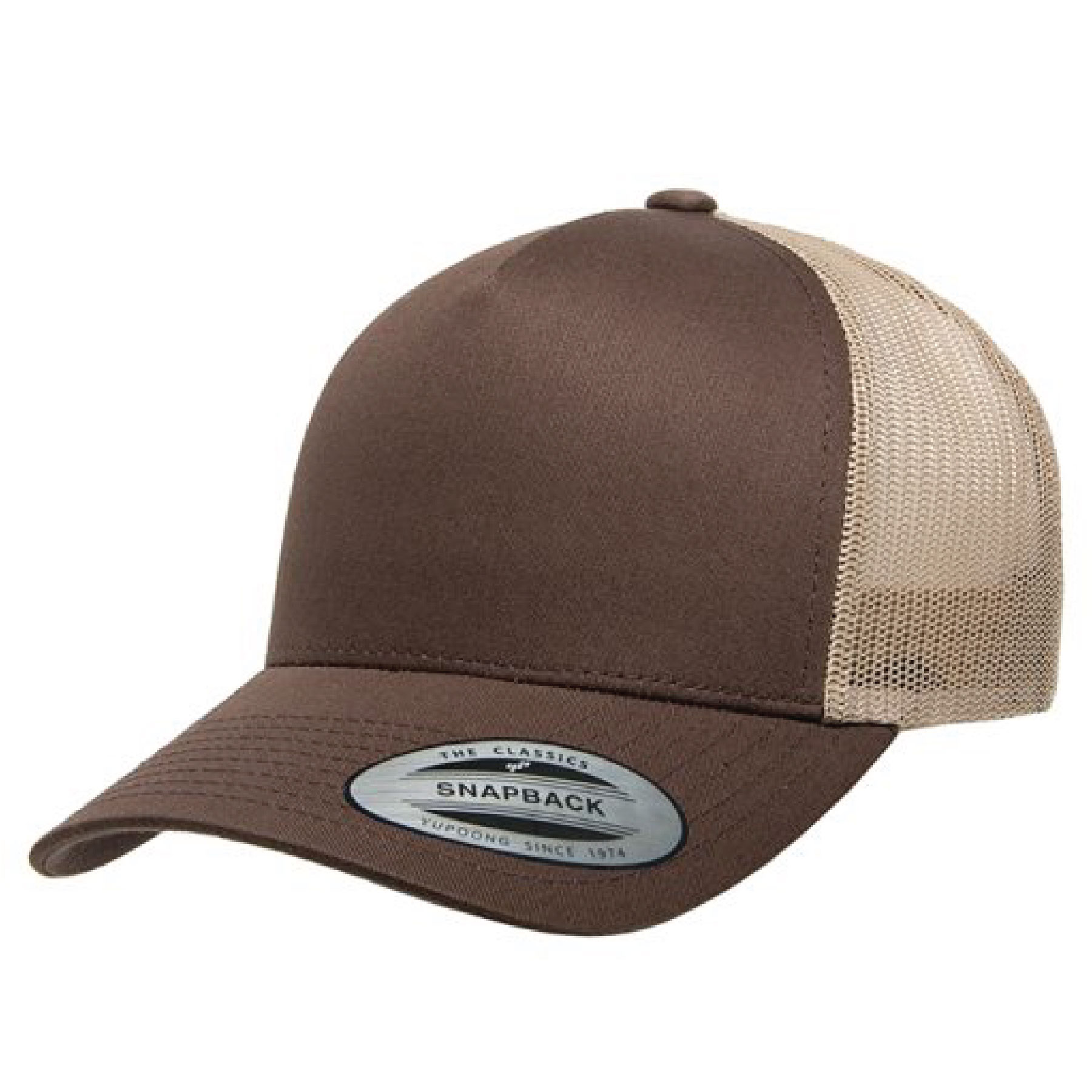 Yupoong 6506 YP Classics Five-Panel Retro Trucker Hat with Leatherette Patches or Embroidery 35