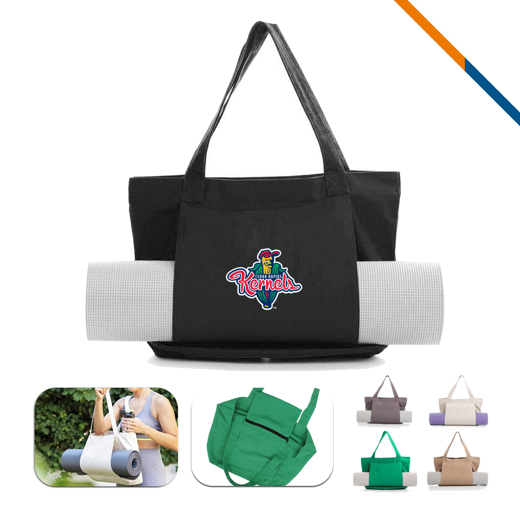 MatCove Yoga Mat Tote Bag, custom tote bag with logo imprint 2