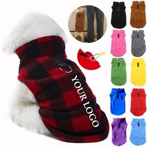 Dog Thickened Warm Solid Color Vest Polar Fleece Jacket 2