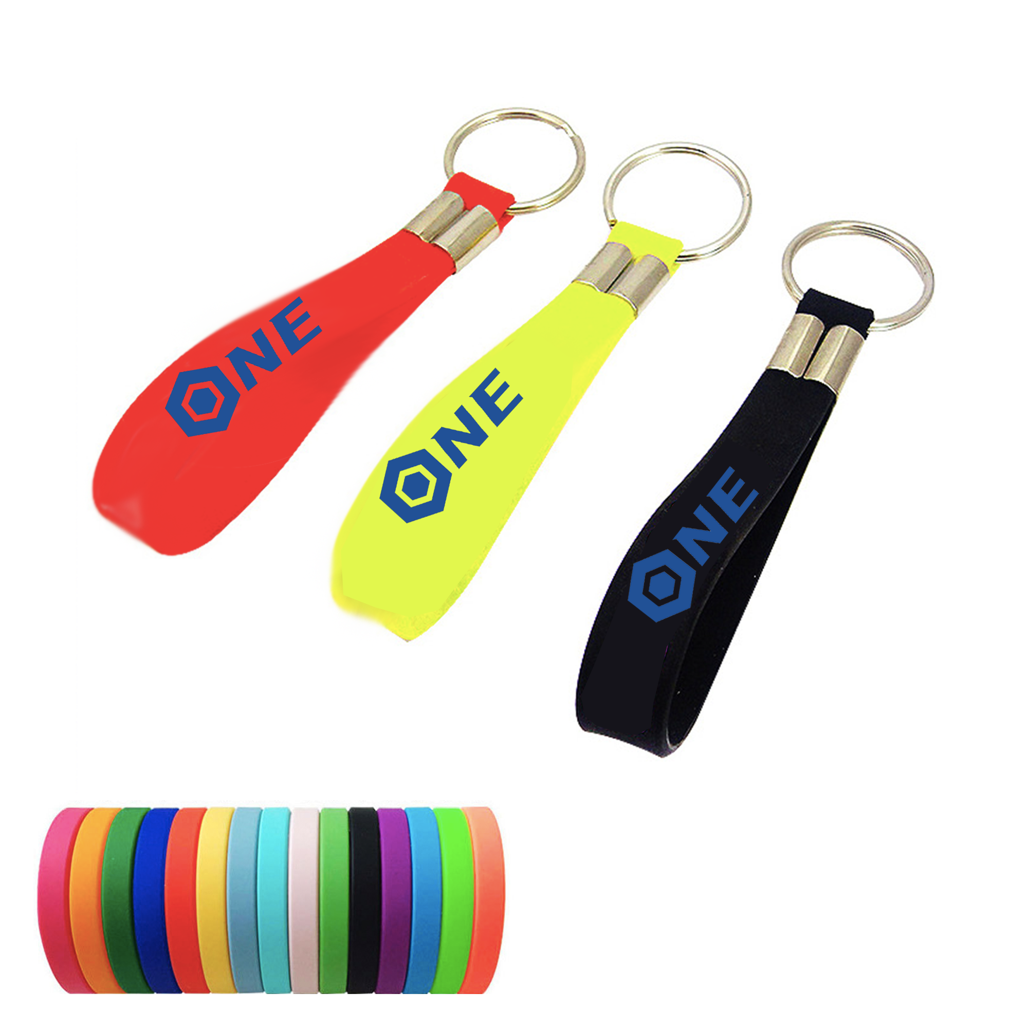 Silicone Strap Keychain 50pcs 1