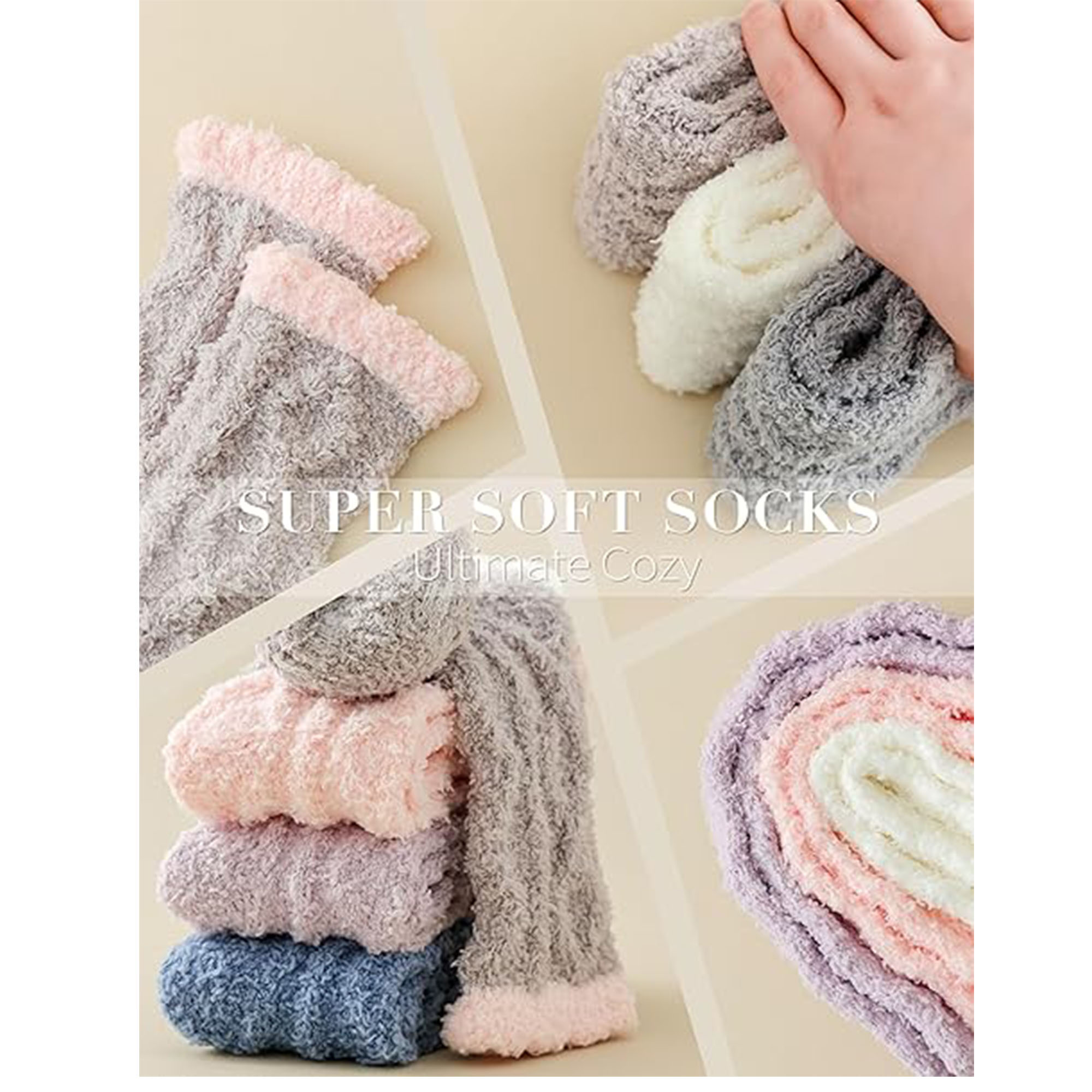 Ultra-Soft Fuzzy Winter Socks, Cozy Fluffy Plush Slippers 5