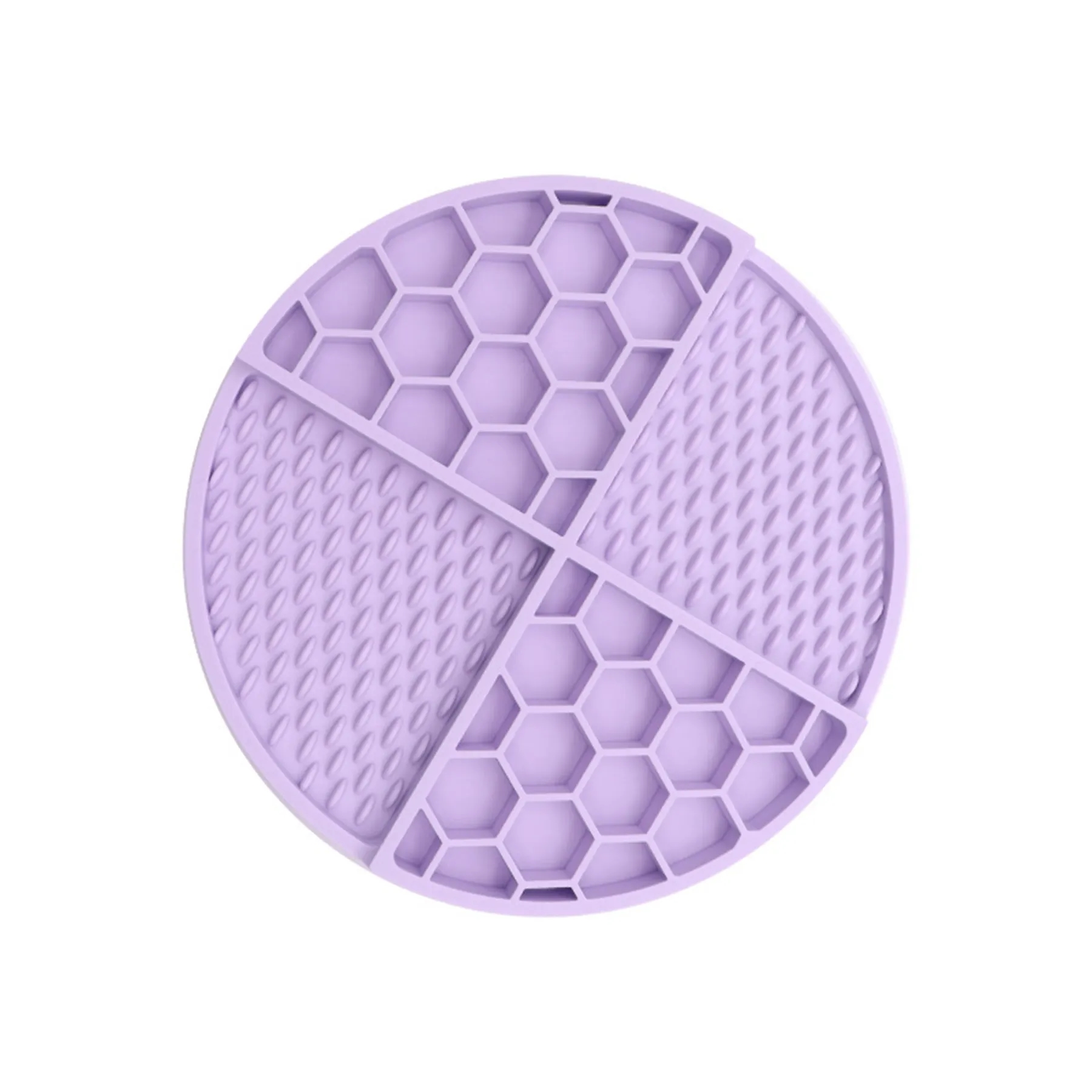 Round Honeycomb Silicone Slow Feeding Pet Lick Mat 11