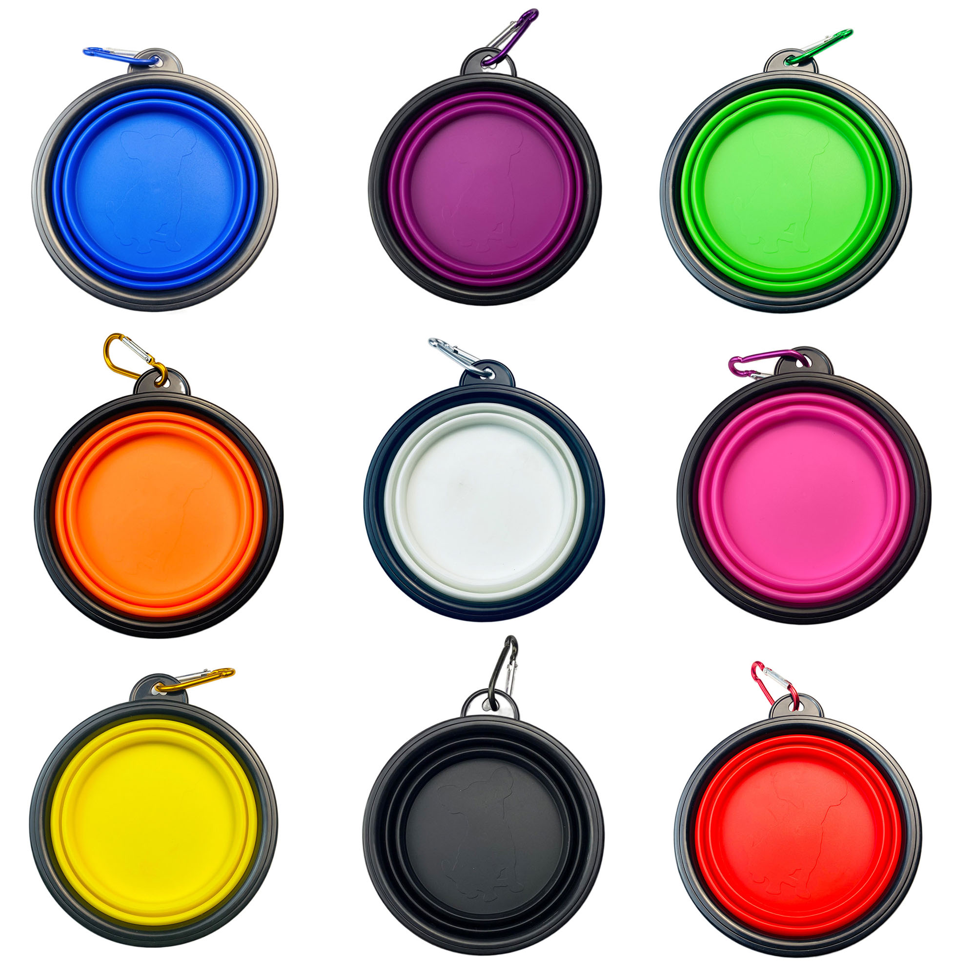 Collapsible Pet Bowl With Carabiner Hook 2